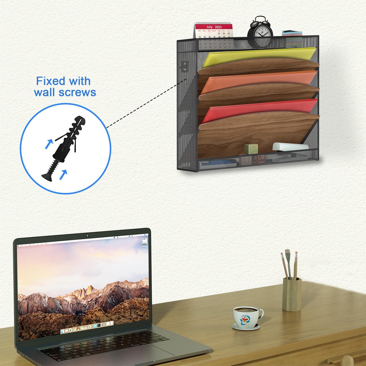 LUCYCAZ Wall File Organizer, 5 Tier Wood Hanging File Organizer, 3 Pockets File Holder with 2 flat Trays, Wall Organizer for Office Home, Black 6 81Yi9JFeECL. AC SL1500 - northernschoolofshiatsu.co.uk