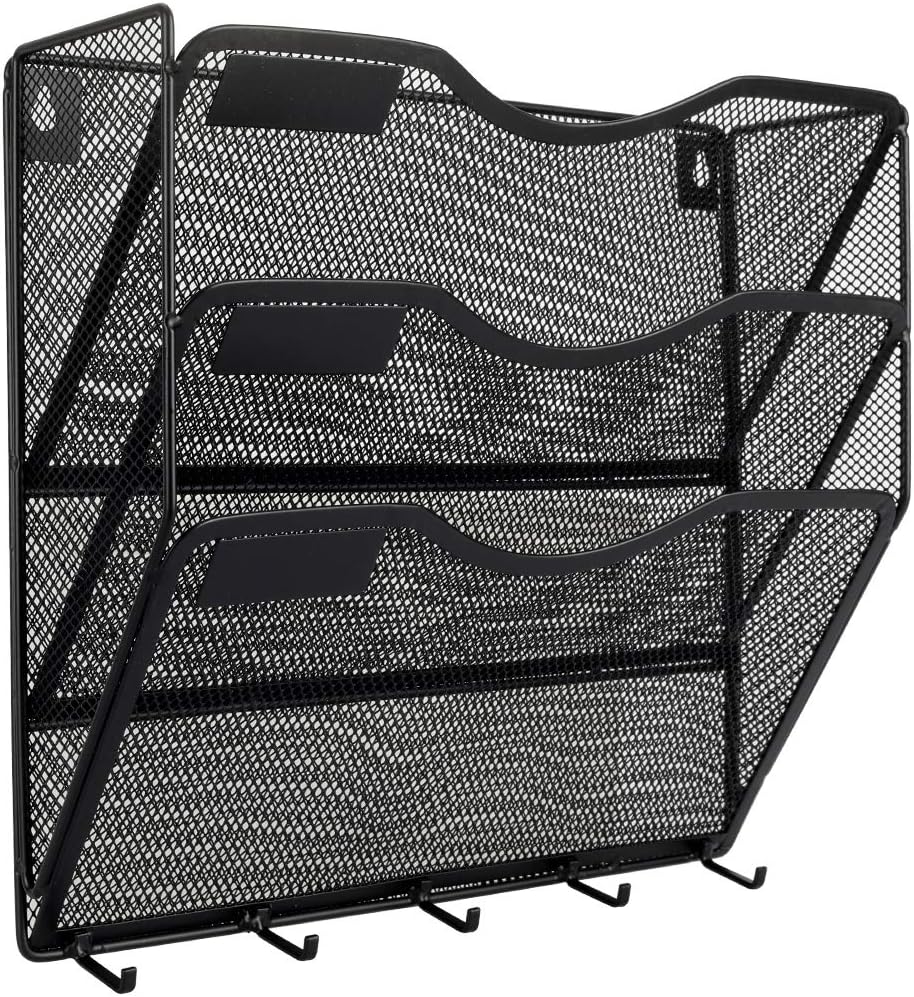 EasyPAG Wall File Holder 5 Pocket Mesh Hanging Wall Organizer Vertical Hanging File Folder Holder Magazine Rack with Nametag Label for Mail Paper Organization,Black 81 81YmzmctYEL. AC SL1100 - northernschoolofshiatsu.co.uk