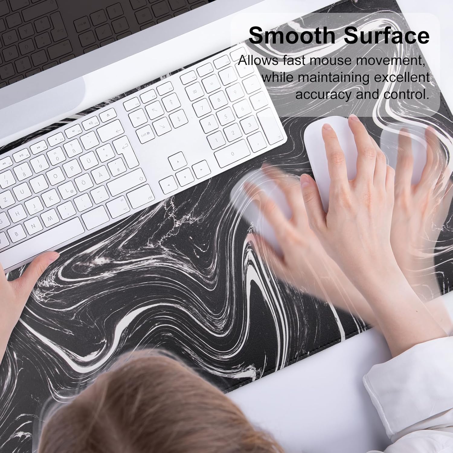 QIYI Large Mouse Pad for Desk, Watercolor Floral Computer Desk Mat for Keyboard and Mouse, Non-Slip Rubber Waterproof Leather Desk Pad, Flowers Gaming Mousepad Office Desk Accessories, 31.5" x15.7" 7 81Zr0hWVomL. AC SL1500 - northernschoolofshiatsu.co.uk