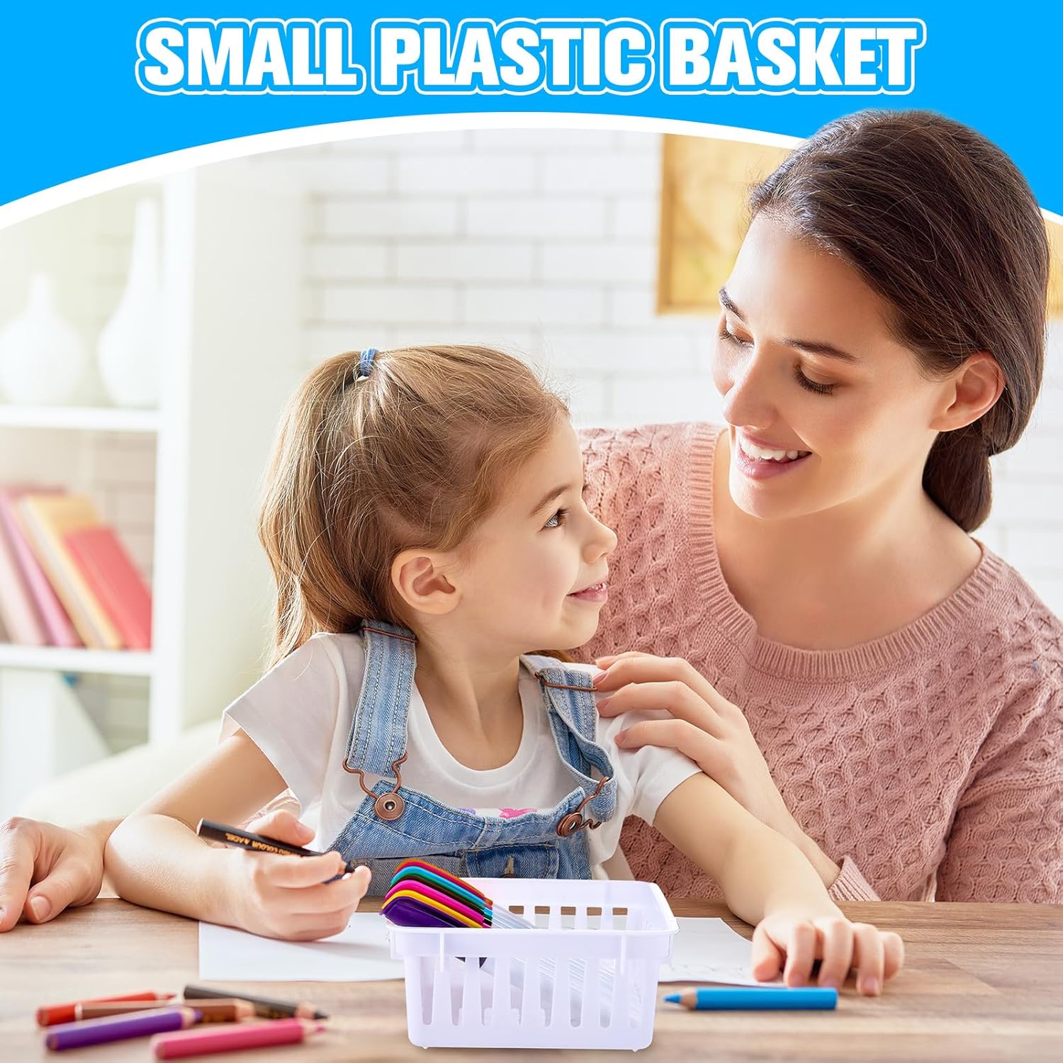 Tatuo 24 Pcs Classroom Storage Baskets Bulk Small Plastic Baskets for Organizing Crayon Pencil Containers Organizer Bins for Office Desk Drawer Home, 5.31 x 5.31 x 2.44 Inch(White) 6 81aQWQkYRhL. AC SL1500 - northernschoolofshiatsu.co.uk