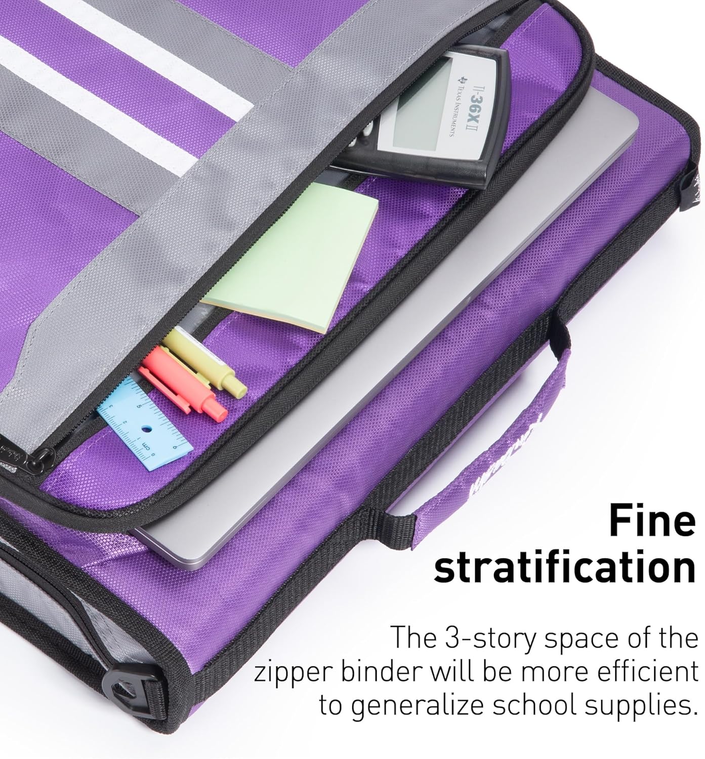 2-Inch 3 Rings Zipper Binder, Holds 15-Inch Laptop/Tablet, Handle and Shoulder Strap Included, Violet 3 81ay7PyV2HL. AC SL1500 - northernschoolofshiatsu.co.uk