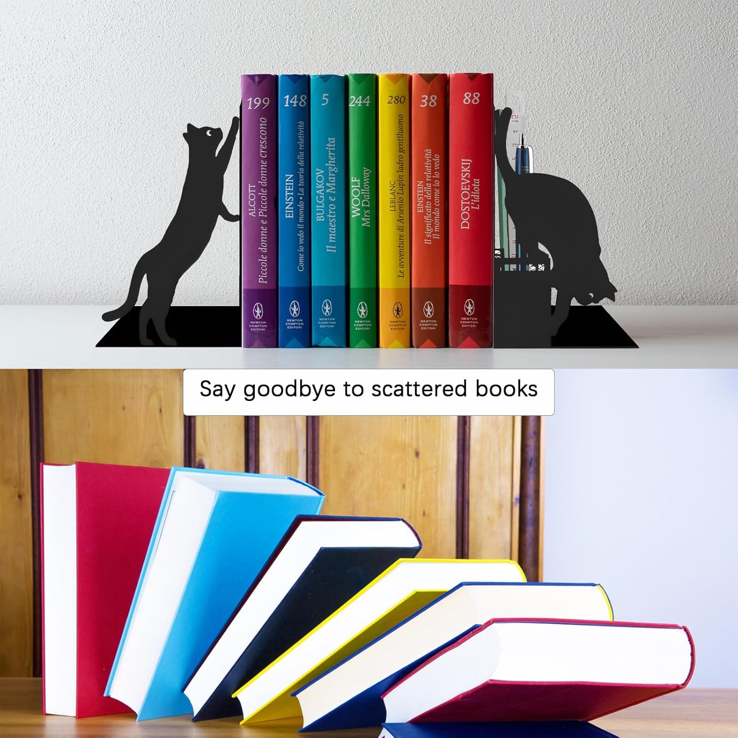Cat Book Ends Decorative,ENCIMART Book Ends with Pen Holder,Unique Fun Bookends,Cool Black Bookends,Home Office Desk Bookshelf Decor,Gift for Cat Lovers and Reading Enthusiasts 7 81bNt80jRPL. AC SL1500 - northernschoolofshiatsu.co.uk