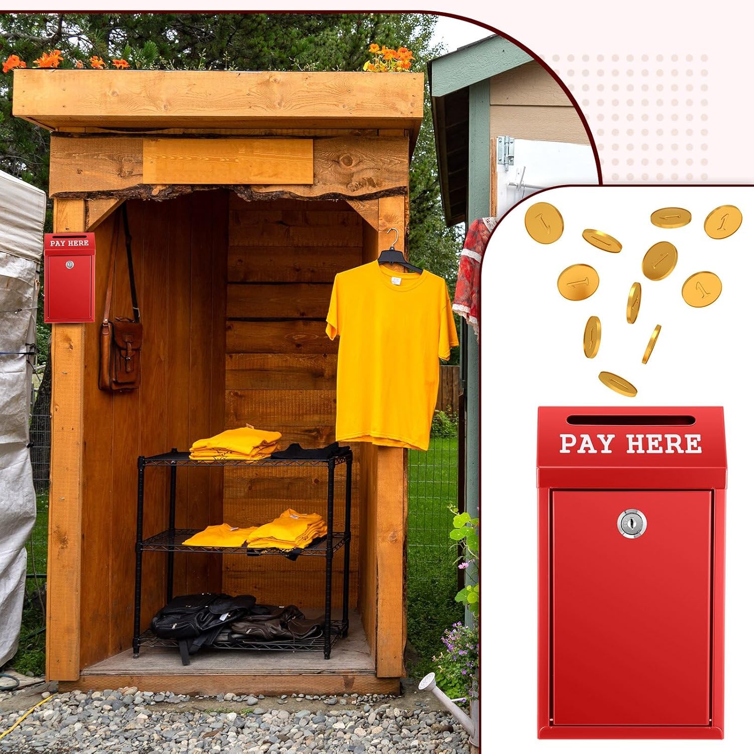 Safe Cash Box Money Collection Metal Donation Box with Lock Wall Mount Pre Drilled Mailbox Delivery Ballot for Home Office Outdoor Self Serve Stand(Black,10.2 x 5.7 x 2.8 Inch) 6 81bX1S cNQL. AC SL1500 - northernschoolofshiatsu.co.uk