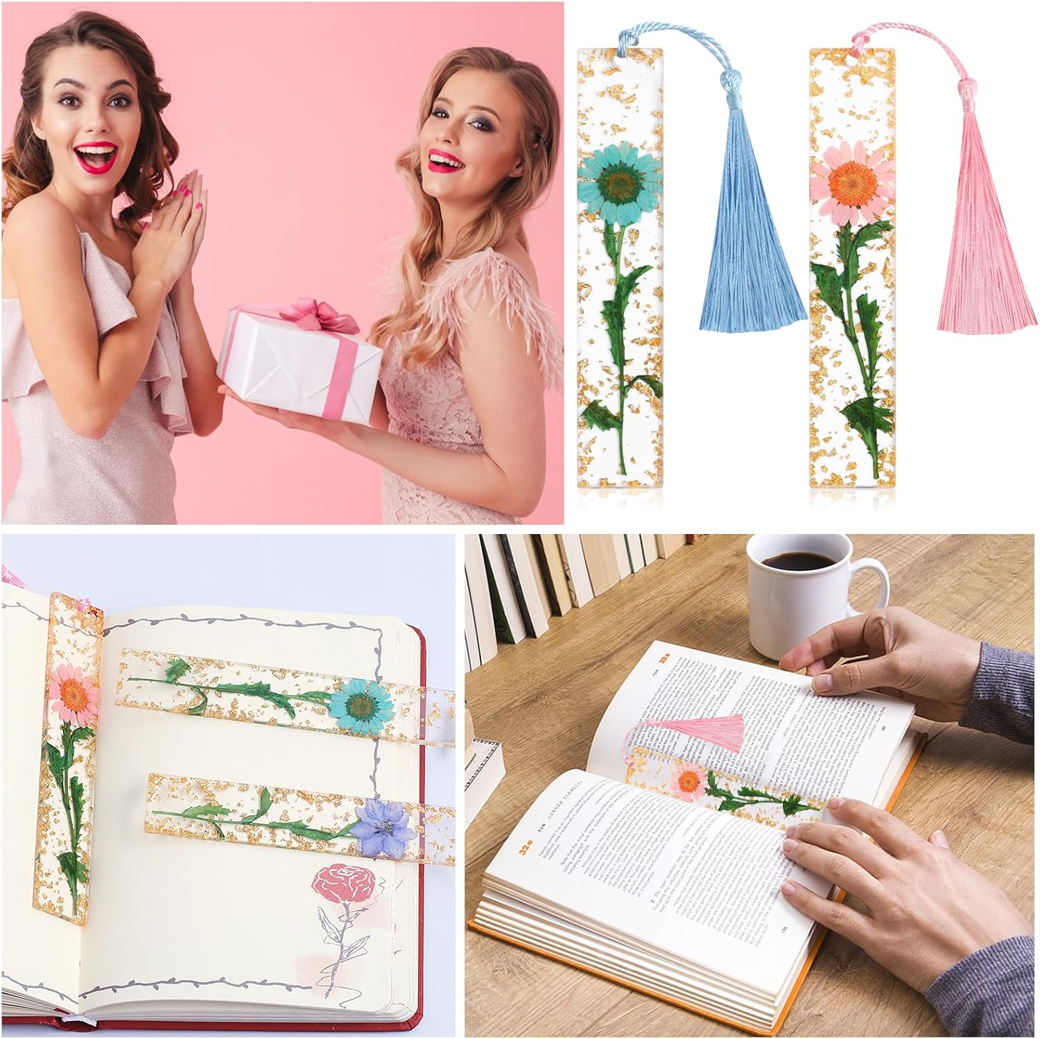 Book Marks for Book for Women, Kaluofan 2PCS Dried Flower Bookmarks with Tassels, Bookmarks for Women, Durable Handmade Dried Flower Resin Bookmarks, Pretty and Increase Reading Interest 31 81bgu8gh0UL. AC SL1500 - northernschoolofshiatsu.co.uk