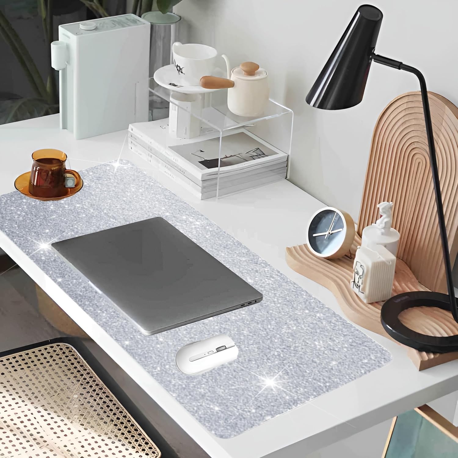 Mouse Pad Diamond Silver Glitter Sparkle Mousepad Bling Desk Accessories Gaming Bling Rubber Pads for Laptop, One Size 35 81cB7XrHReL. AC SL1500 - northernschoolofshiatsu.co.uk