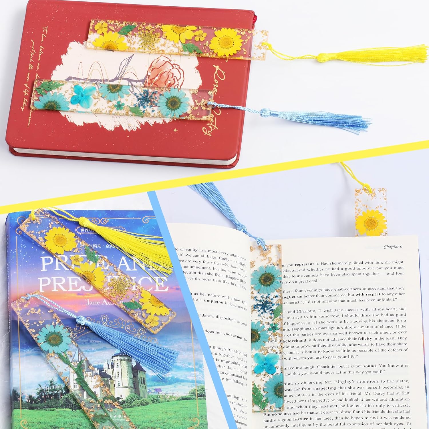 Book Marks for Book for Women, Kaluofan 2PCS Dried Flower Bookmarks with Tassels, Bookmarks for Women, Durable Handmade Dried Flower Resin Bookmarks, Pretty and Increase Reading Interest 16 81cElvXhuhL. AC SL1500 - northernschoolofshiatsu.co.uk
