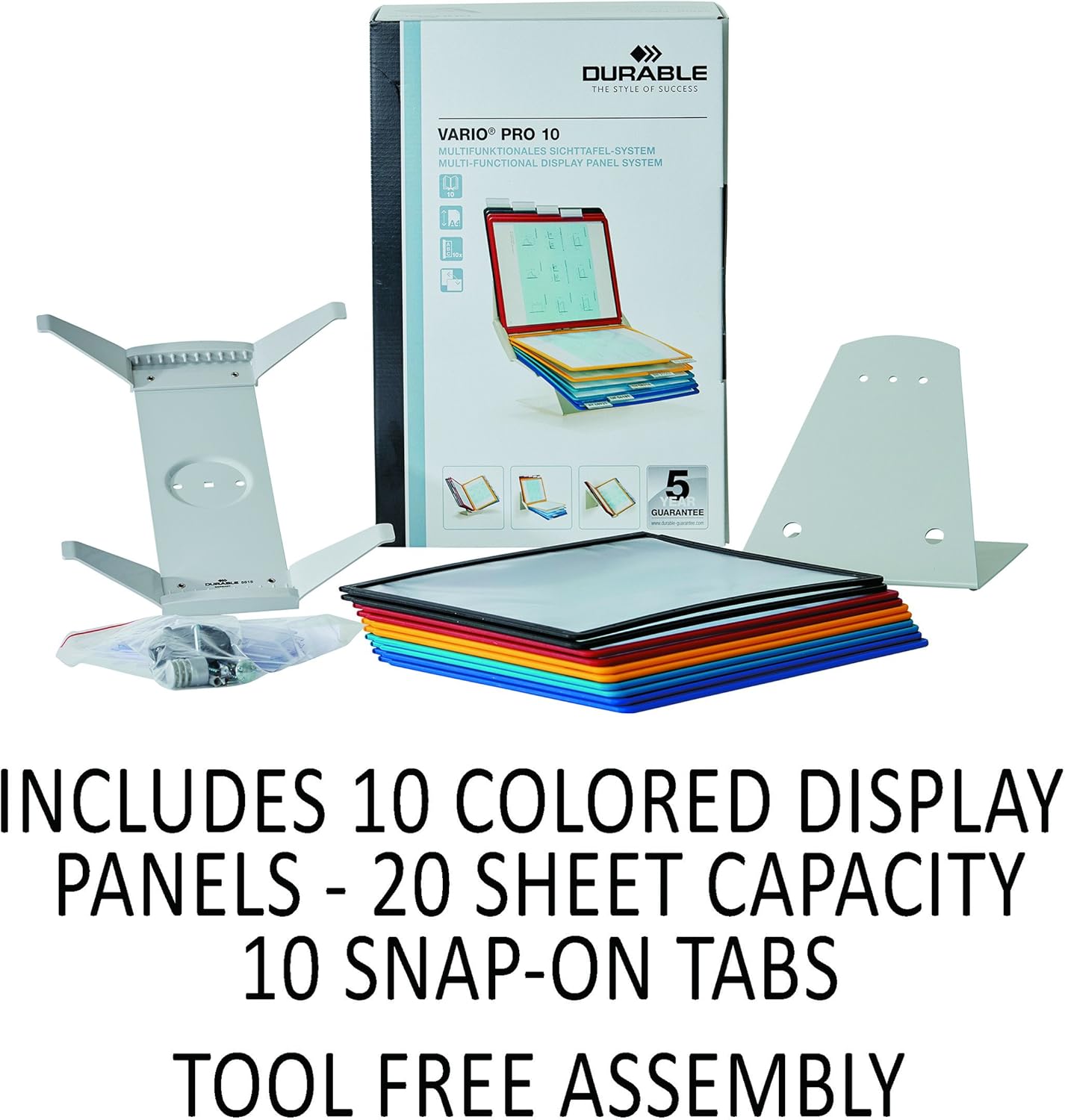 Durable VARIO Pro Desktop Reference System, 10 Panels, Legal, Assorted Borders and Panels 16 - northernschoolofshiatsu.co.uk