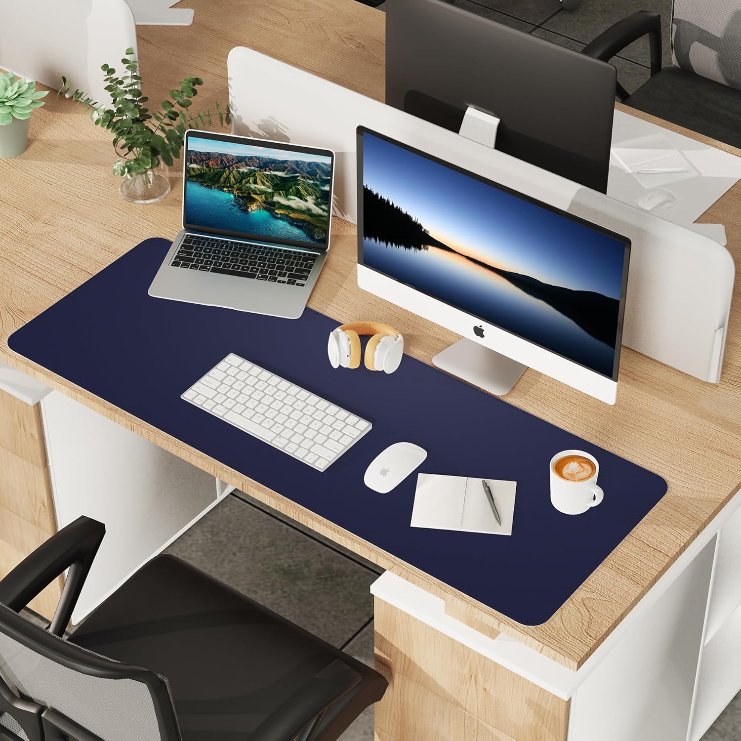 Large Desk Mat 47.2" x 17" Leather Desk Pad Protector with Natural Cork & PU Leather, Non-Slip Office Desk Mat, Large Mouse Pad, Waterproof Desk Blotter pad for Office&Home(Black) 32 81chfFmAWNL. AC SL1500 - northernschoolofshiatsu.co.uk