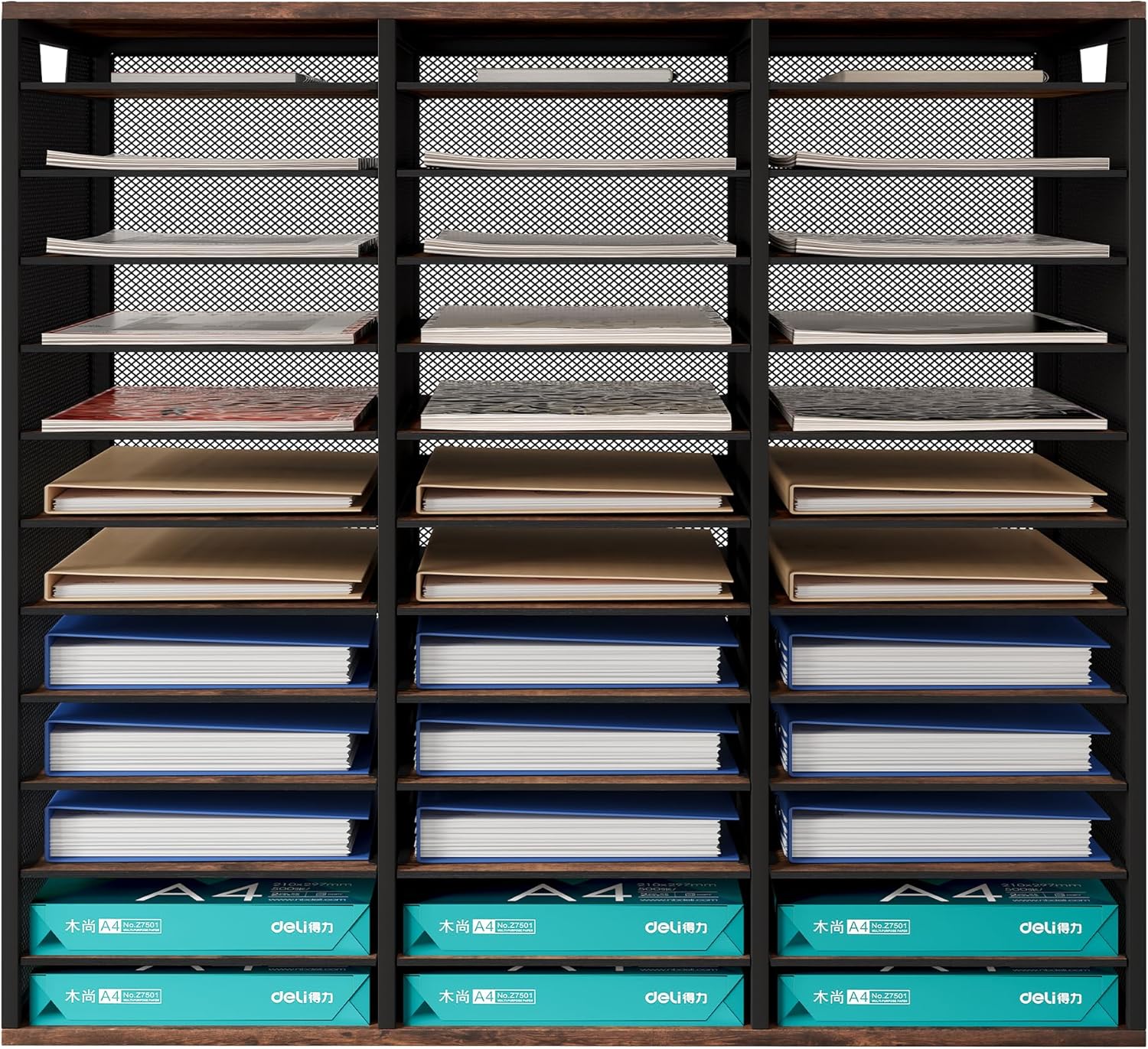 Letter Size Paper Organizer, Metal Literature Organizer, Sturdy Mail Storage Organizer, Desktop Organizer for Storage, Magazine Organizer Keep Desktop Clean, 12 Compartments, Black 37 81dw1SBgvHL. AC SL1500 - northernschoolofshiatsu.co.uk