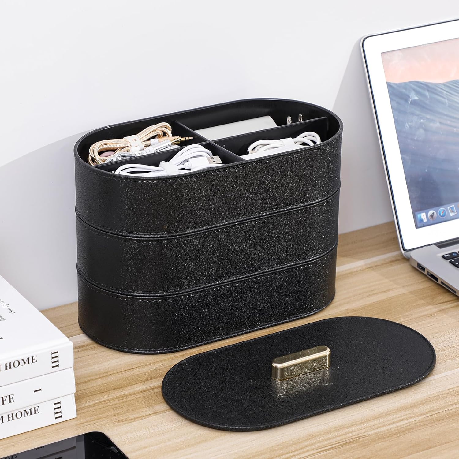 Yesesion Large Cord Storage Organizer with Lid, Plastic Cable Box with 20pcs Wire Ties for Desk Drawer, Home Office Supplies, Electronics, Clips, Clamps, Pens, Phone Chargers, Art Craft (Black) 6 81eF0+ovRZL. AC SL1500 - northernschoolofshiatsu.co.uk