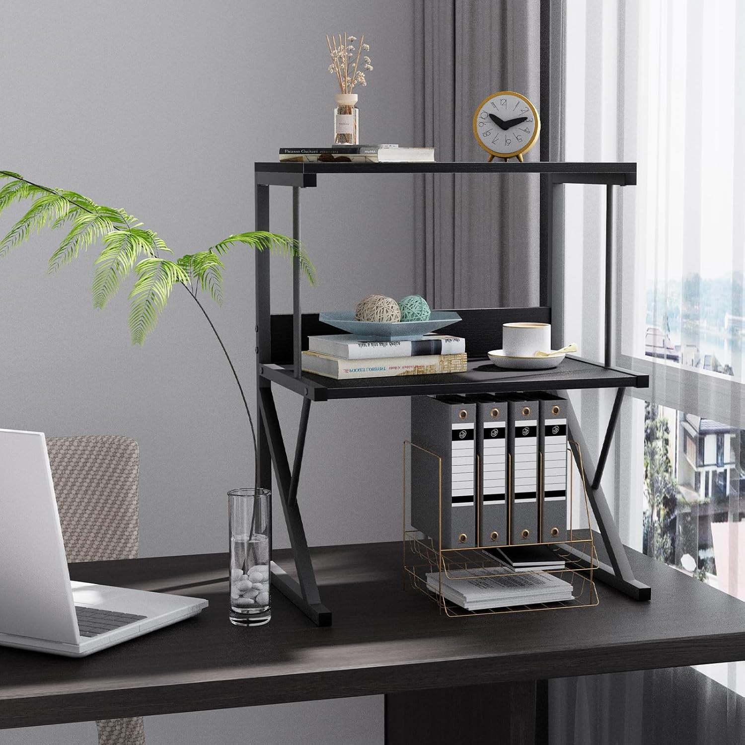aboxoo Printer Stand for Desk, Desktop Printer Shelf Large 3-Tier Multi-Purpose Office Organization Shelves for Home Office, Rustic Brown 5 81gCkqHhnfL. AC SL1500 - northernschoolofshiatsu.co.uk