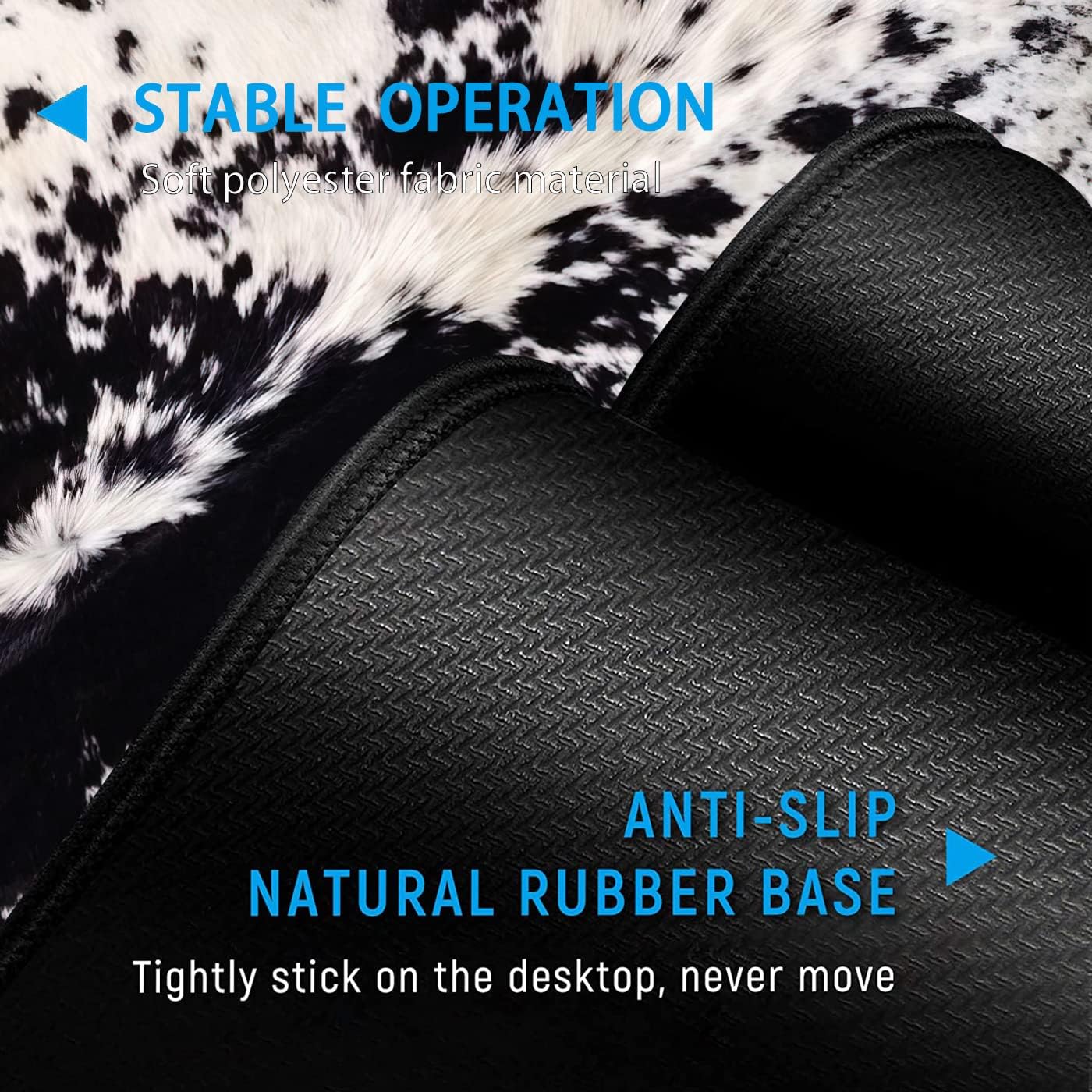 Gaming Mouse Pad and Keyboard Wrist Rest, Large Extended Mouse Pad 31.5X 11.8,Ergonomic Memory Foam Wrist Rest Support+Desk Mat Protector,for Office/Home Writing Pad, Black & White Cow Hair Mousepad 3 81ge9wDtgUL. AC SL1400 - northernschoolofshiatsu.co.uk