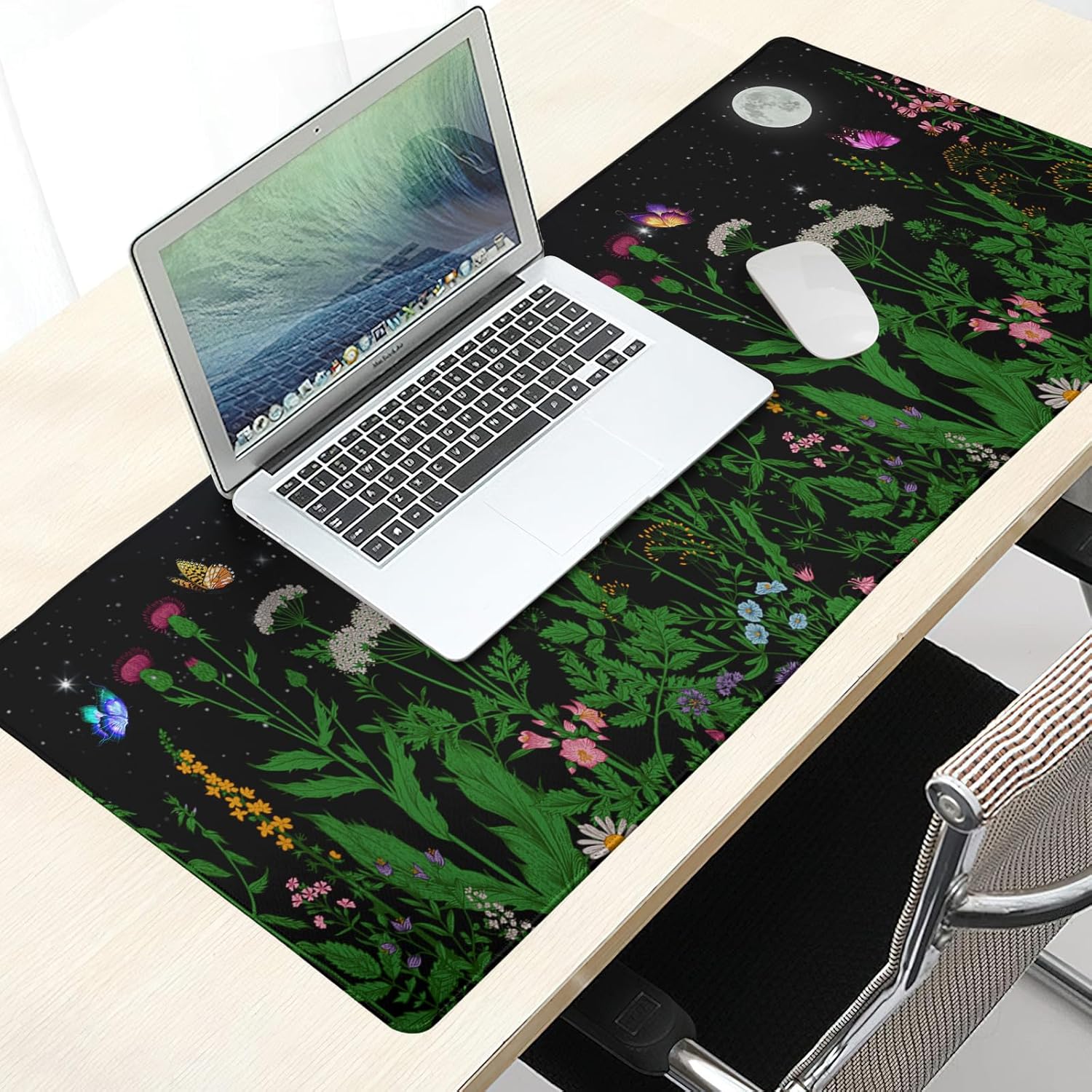 Large Floral Mouse Pad Extended Gaming Mousepad 31.5"x11.8" Vintage Aesthetic Black Desk Mat Flower Mouse Pad Plant Wildflower Mousepad XXL Laptop Computer Keyboard Mats for Desk Office 16 81gsHqiLprL. AC SL1500 - northernschoolofshiatsu.co.uk