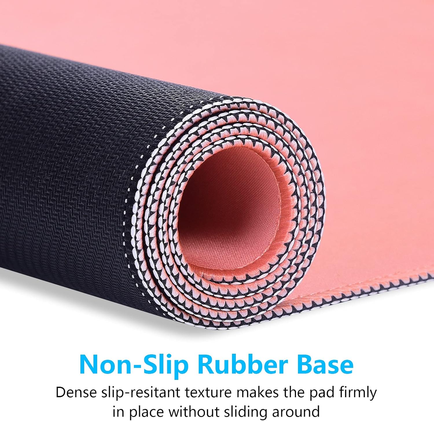 Dapesuom Large Mouse Pad, Extended Gaming Mouse Mat with Stitched Edges, Full Size Desk Mats with Non-Slip Base, Computer Big Desktop Keyboard Pad for Gamer, Laptop, Office, 23.6 x 11.8 in, Pink 30 - northernschoolofshiatsu.co.uk