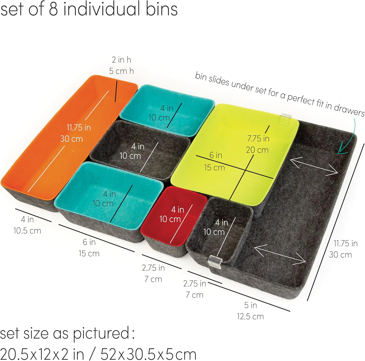 Three by Three Seattle Felt·Like·It! Felt Bins for Office, Crafts, Classroom, Living Room, Bedroom: Charcoal, Set of 8 30 81hnJuuFPgL. AC SL1500 - northernschoolofshiatsu.co.uk