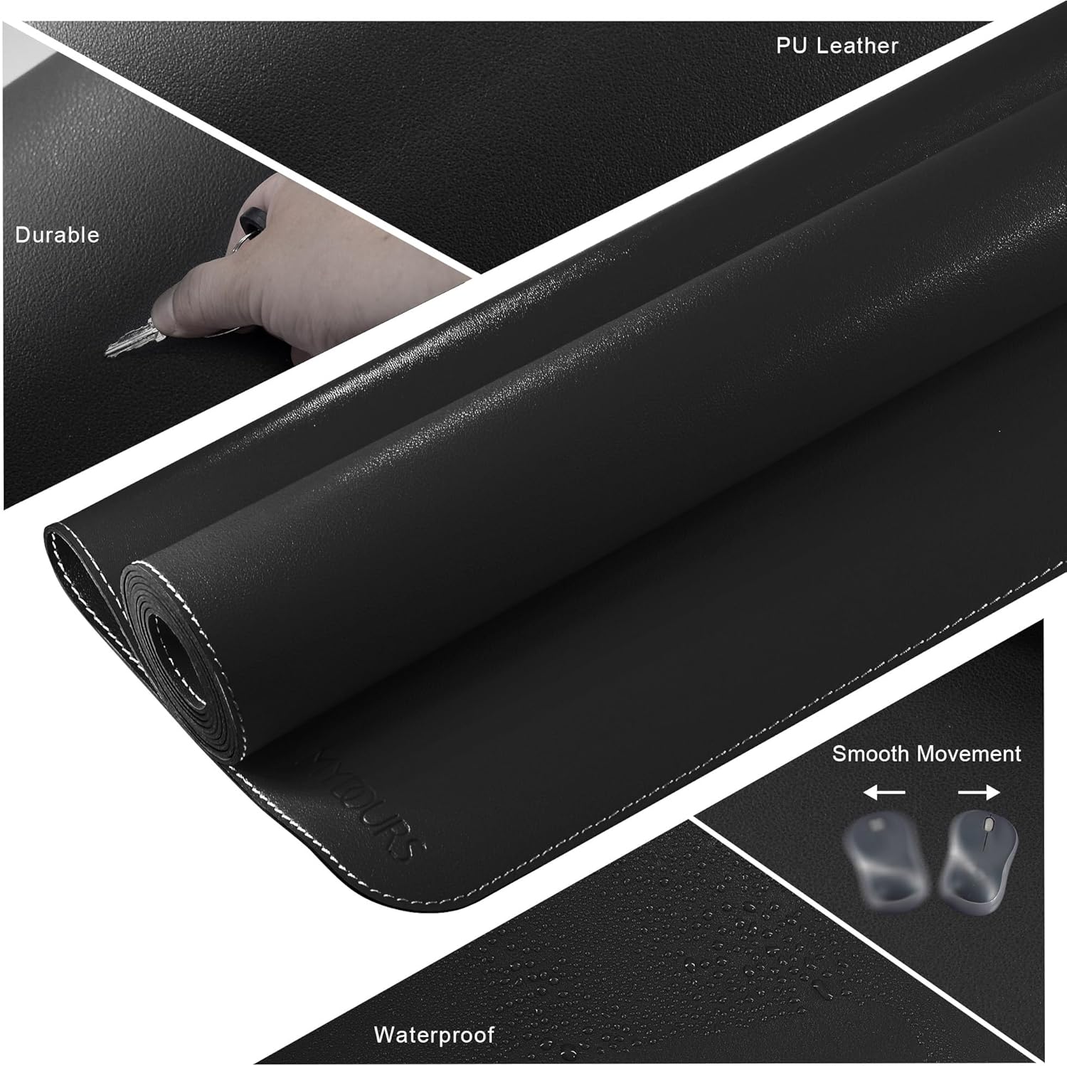 Mydours Cork & PU Leather Desk Mat, 40" x 20" Large Gaming Mouse Pad XL, Dual-Sided Portable Desk Pad Blotter, Keyboard Computer Desktop Protector for Gift Office Home (Brown) 28 81i6M5VQTgL. AC SL1500 - northernschoolofshiatsu.co.uk