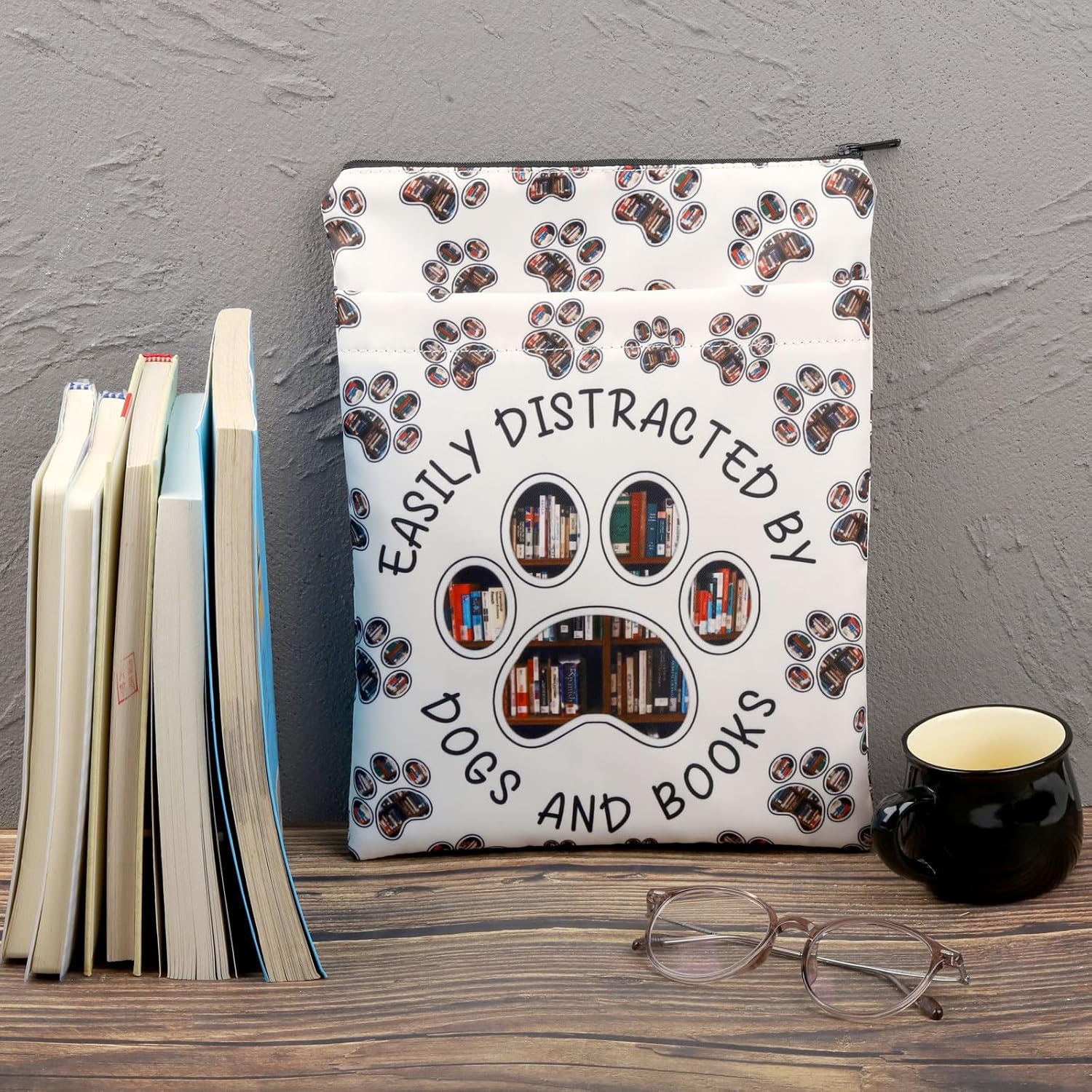 PLITI Book Lover Book Sleeve Dog Lover Gift Easily Distracted by Dogs and Books Book Protector for Animal Lover (Distracted Dogs Books BSBL) 3 81iILWlhvGL. AC SL1500 - northernschoolofshiatsu.co.uk