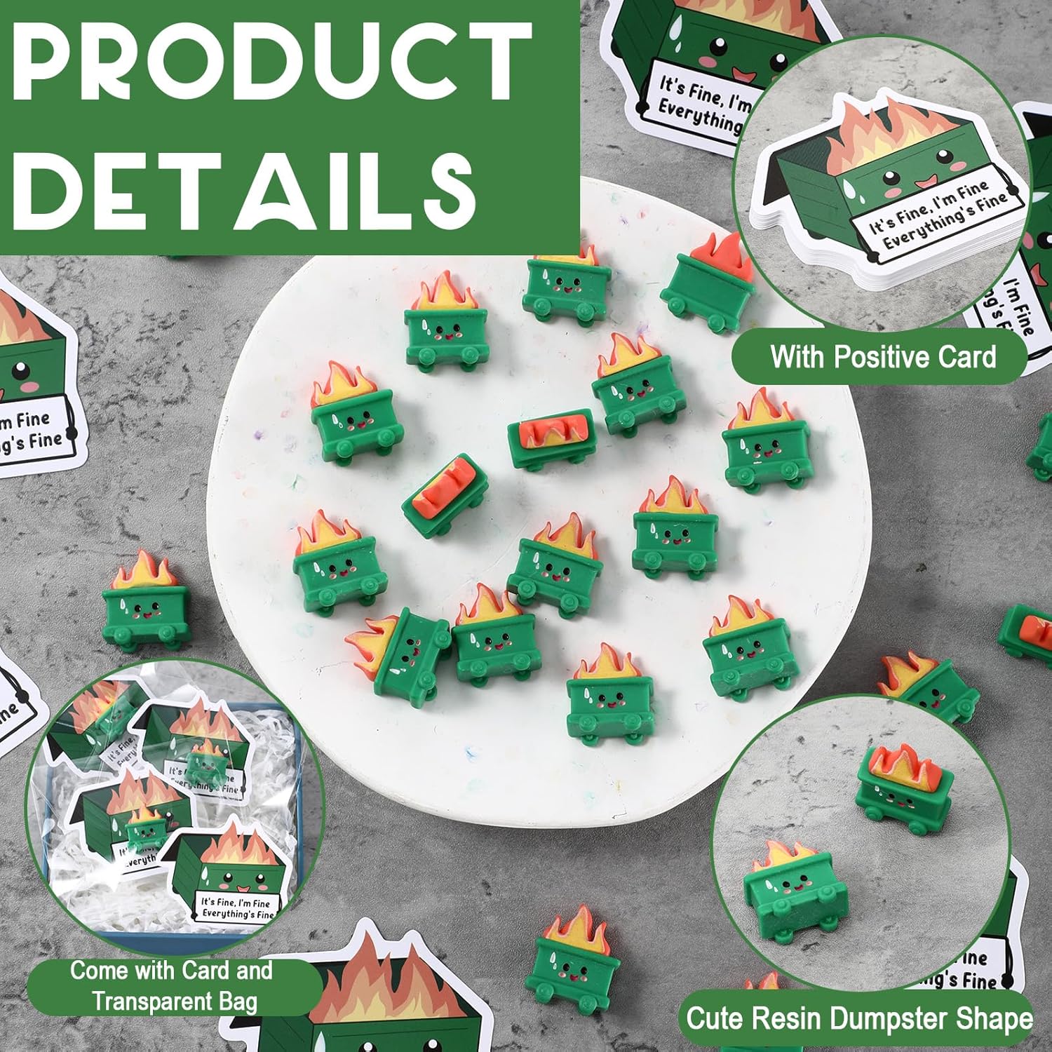 30 Set Emotional Support Resin Desk Dumpster Ornament Bulk for Teacher Nurse Volunteer Gfit,Employee Appreciation Gifts for Coworkers Thank You Resin Fire Accessories with Cards (Classic) 11 81l3YNoBBiL. AC SL1500 - northernschoolofshiatsu.co.uk