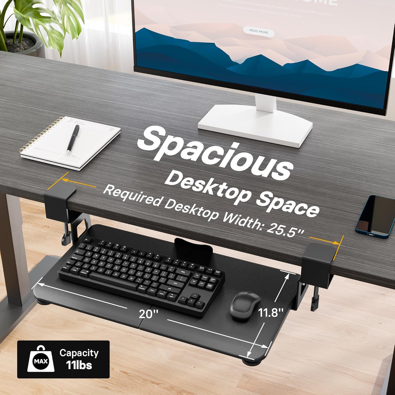 BONTEC KMT01 Under Desk Keyboard Tray, Pull-Out Keyboard & Mouse Platform with C-Clamp, 25.6 x 11.8 in Space-Saving Ergonomic Slide-Out Drawer, White 12 81lN2KJeD5L. AC SL1500 - northernschoolofshiatsu.co.uk