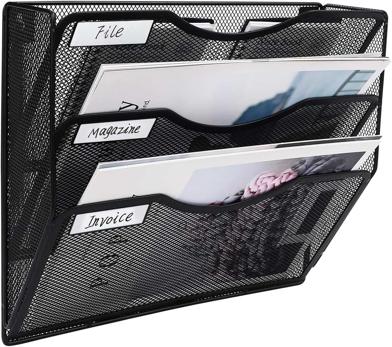 EasyPAG Wall File Holder 5 Pocket Mesh Hanging Wall Organizer Vertical Hanging File Folder Holder Magazine Rack with Nametag Label for Mail Paper Organization,Black 1 81lW3FnyBuL. AC SL1500 - northernschoolofshiatsu.co.uk