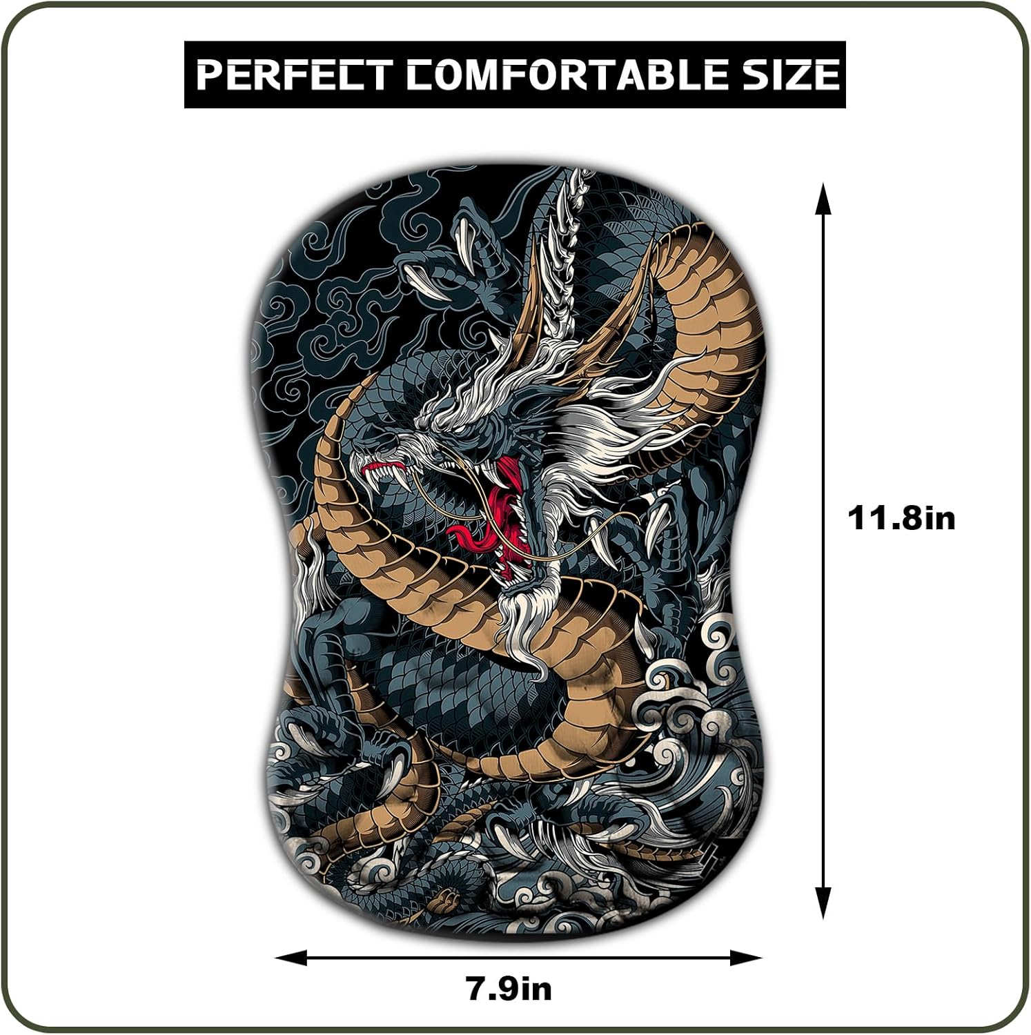 Dragon Mouse Pad with Wrist Rest, Black Ergonomic Mouse Pad Wrist Support, Non-Slip Soft with Massage Design Computer Keboard Pc Mousepad for Office and Gaming(Wrist04) 6 81mJ8ubrDWL. AC SL1500 - northernschoolofshiatsu.co.uk