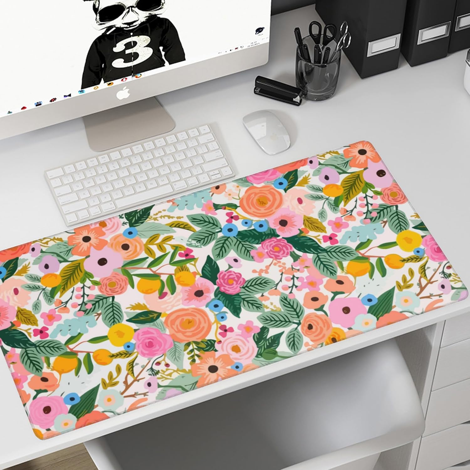 Gaming Mouse Mat Watercolor Floral Large Mouse Pad Extended Mouse Pad Desk Mat Non-Slip Rubber Base Mice Pad Desk Pad for Office Game Home 35.4x15.75 in 7 81mNTBYahXL. AC SL1500 - northernschoolofshiatsu.co.uk
