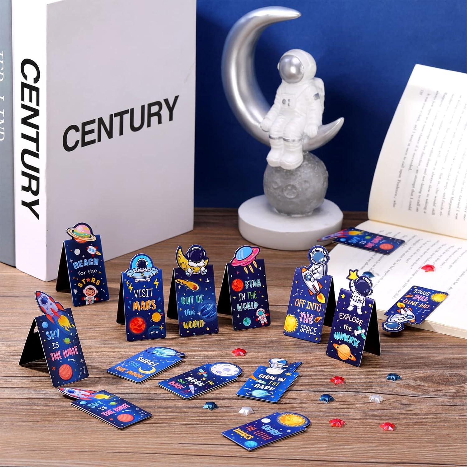 SATINIOR 36 Pcs Magnetic Bookmarks Clips Space Themed Bookmarks Moon Roaming Magnetic Book Markers Planet Rocket Assorted Page Clip for Boy Girl Kids Space Theme Party Favors, 12 Styles 6 81mZM7o4zoL. AC SL1500 - northernschoolofshiatsu.co.uk