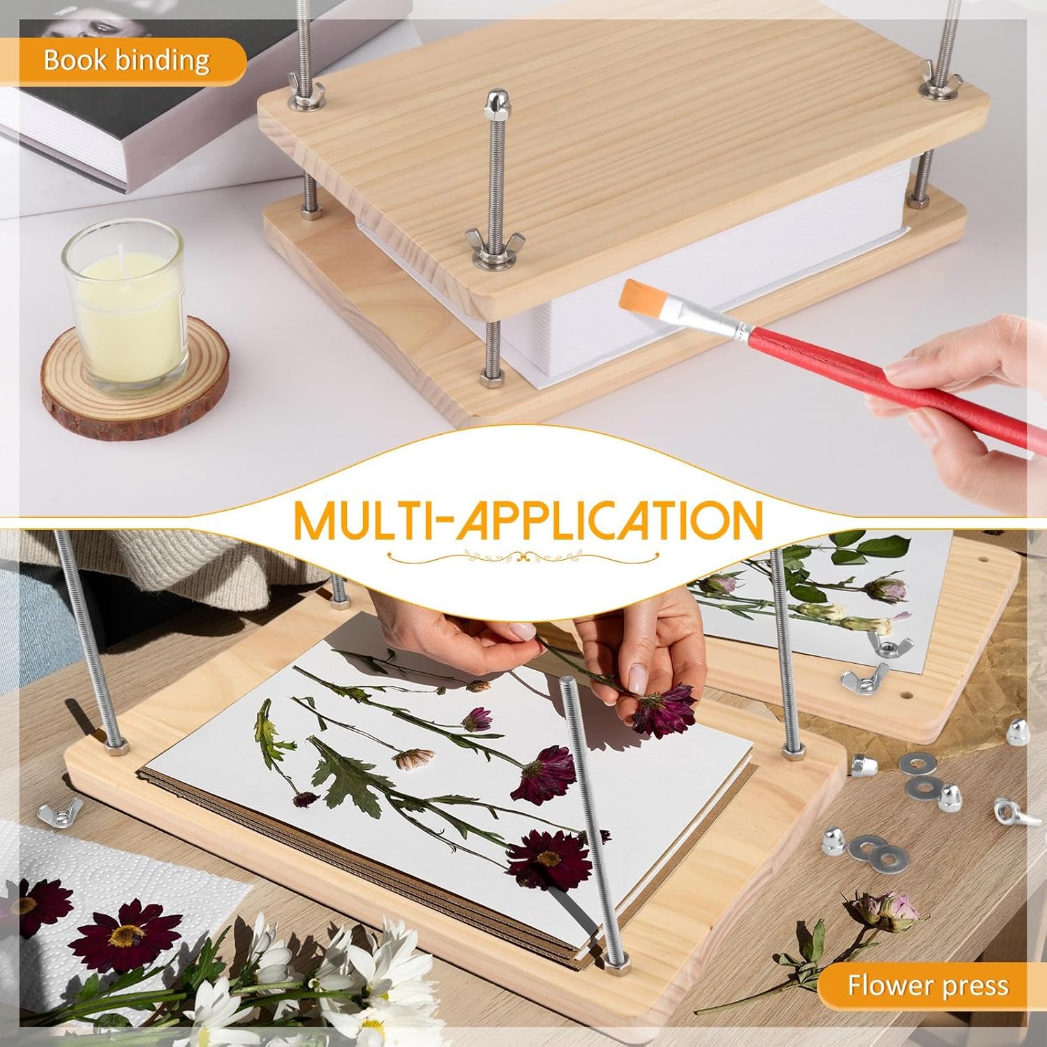 Wooden Book Press Practical Book Binding Tool for Home DIY Bookbinding Cards 7 81mn1CpAENL. AC SL1500 - northernschoolofshiatsu.co.uk