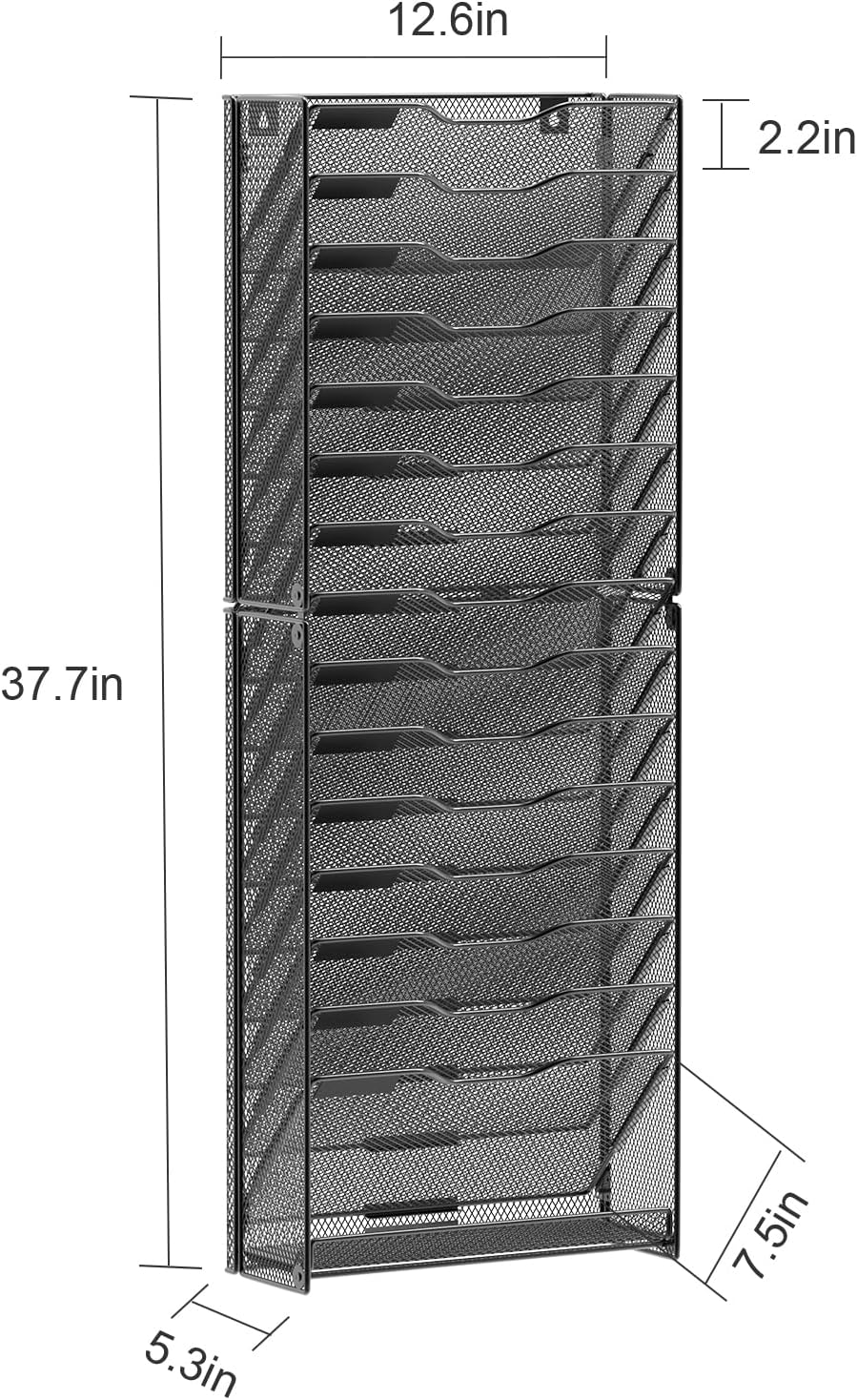samstar 16 Tier Wall File Organizer Hanging Wall File Holder Wall Mount Paper Folder Organizer, Magazine Rack, Mesh Made,Black 3 81nZFWaiaFL. AC SL1500 - northernschoolofshiatsu.co.uk