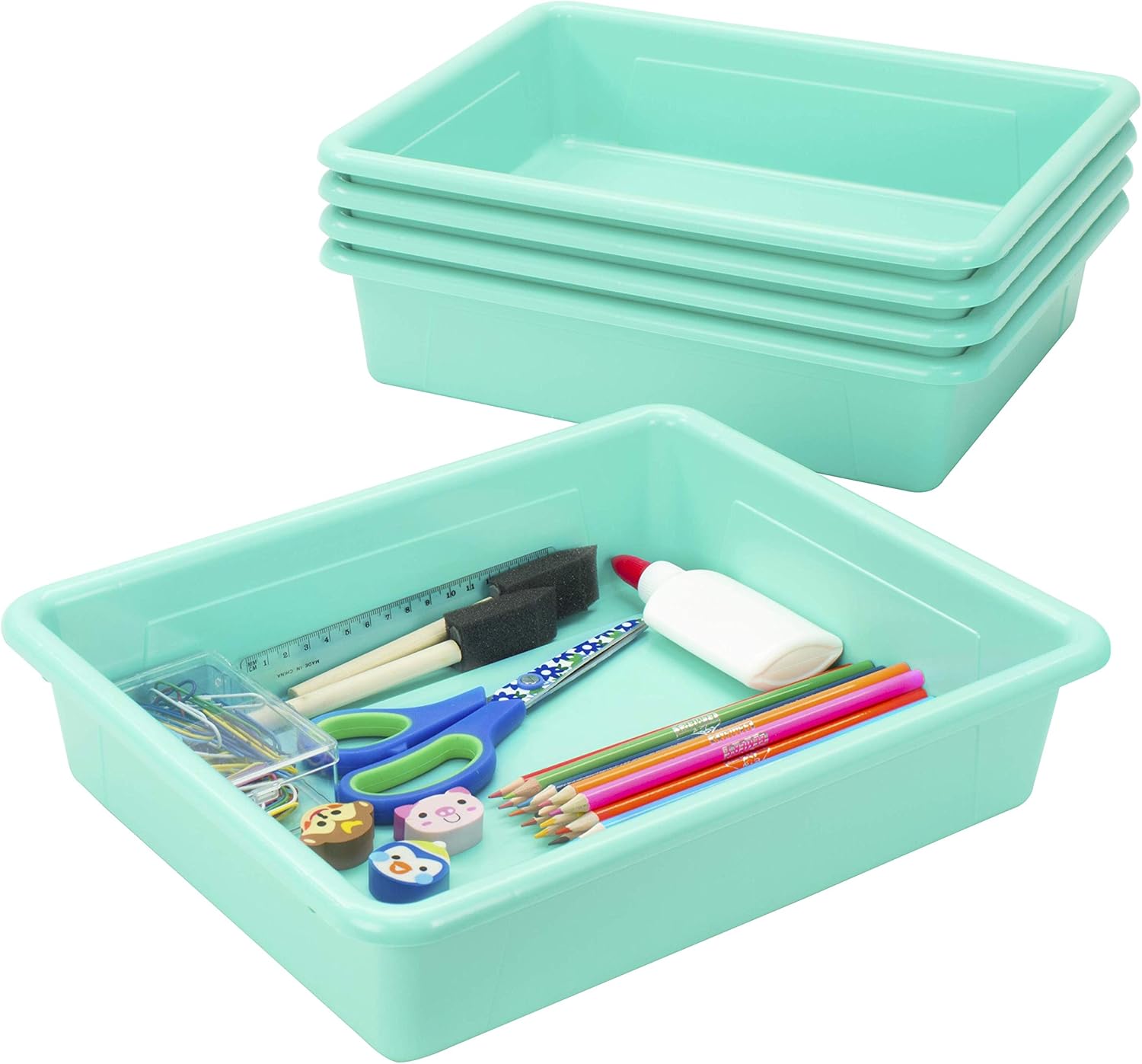 Storex Letter Size Flat Storage Tray – Organizer Bin with Non-Snap Lid for Classroom, Office and Home, Teal, 5-Pack (62541U05C) 6 81nr8gZgv7L. AC SL1500 - northernschoolofshiatsu.co.uk
