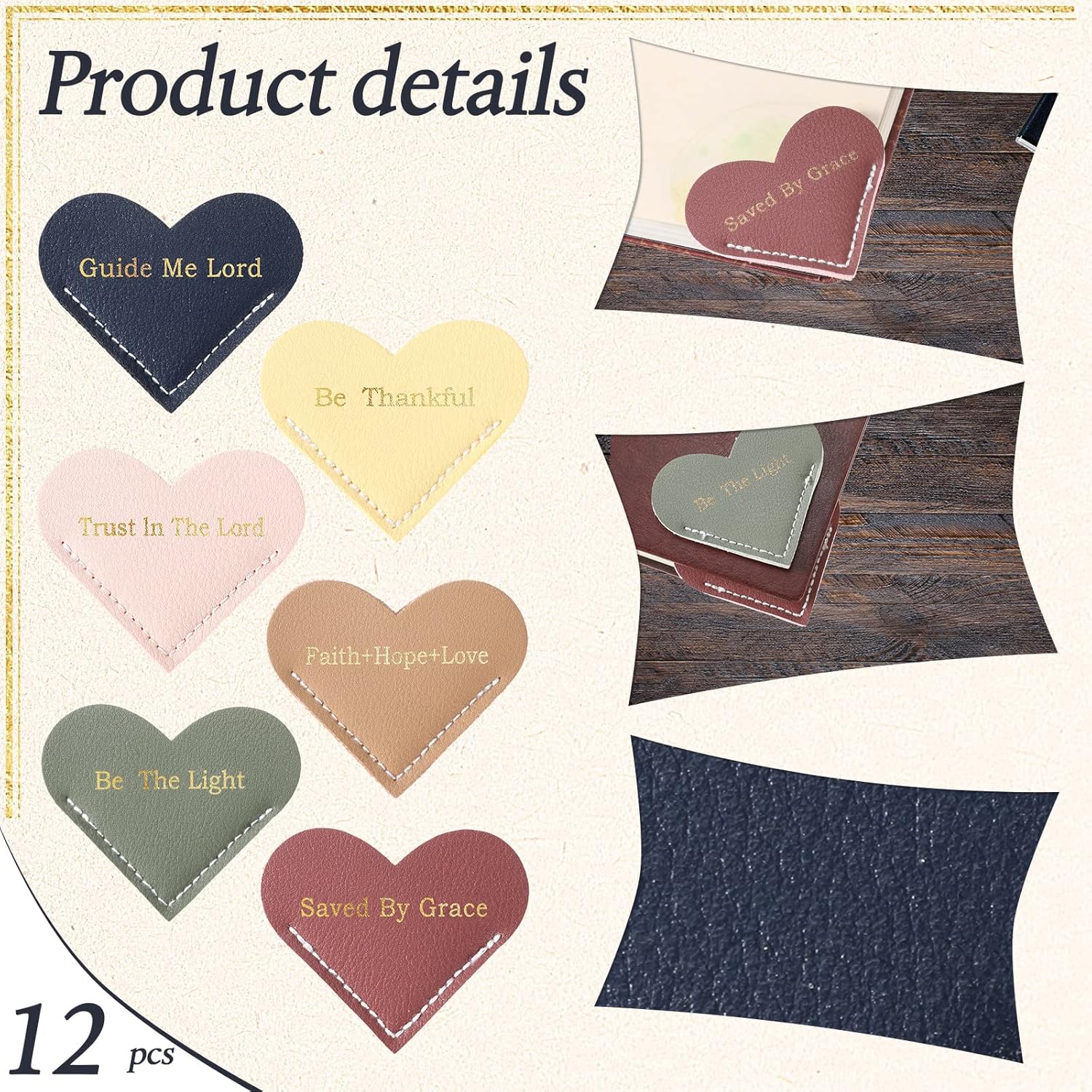 Kosiz 12 Pieces Bible Verse Leather Heart Bookmark Easter Christian Gifts Bulk Cute Heart Page Corner Bookmark for Book Lovers Reading Accessories for Nurse Women Teacher, 6 Styles 3 81nsBPlw7DL. AC SL1500 - northernschoolofshiatsu.co.uk