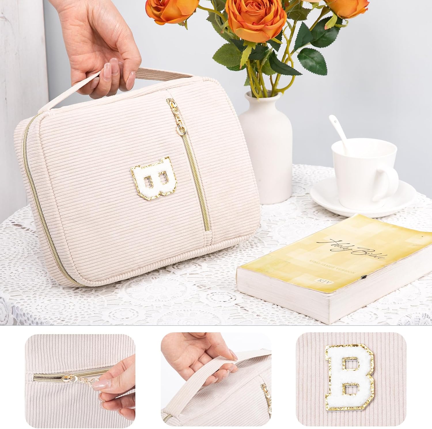 Bible Cover for Women, Initial Personalized Bible Gift - Bible Case for Men - Bible Holder - Bible Bag - Bible Carrier - Bible Carrying Case with Pockets for Bible Study Suppliers, Bible Accessories 26 81nwXIC88sL. AC SL1500 - northernschoolofshiatsu.co.uk