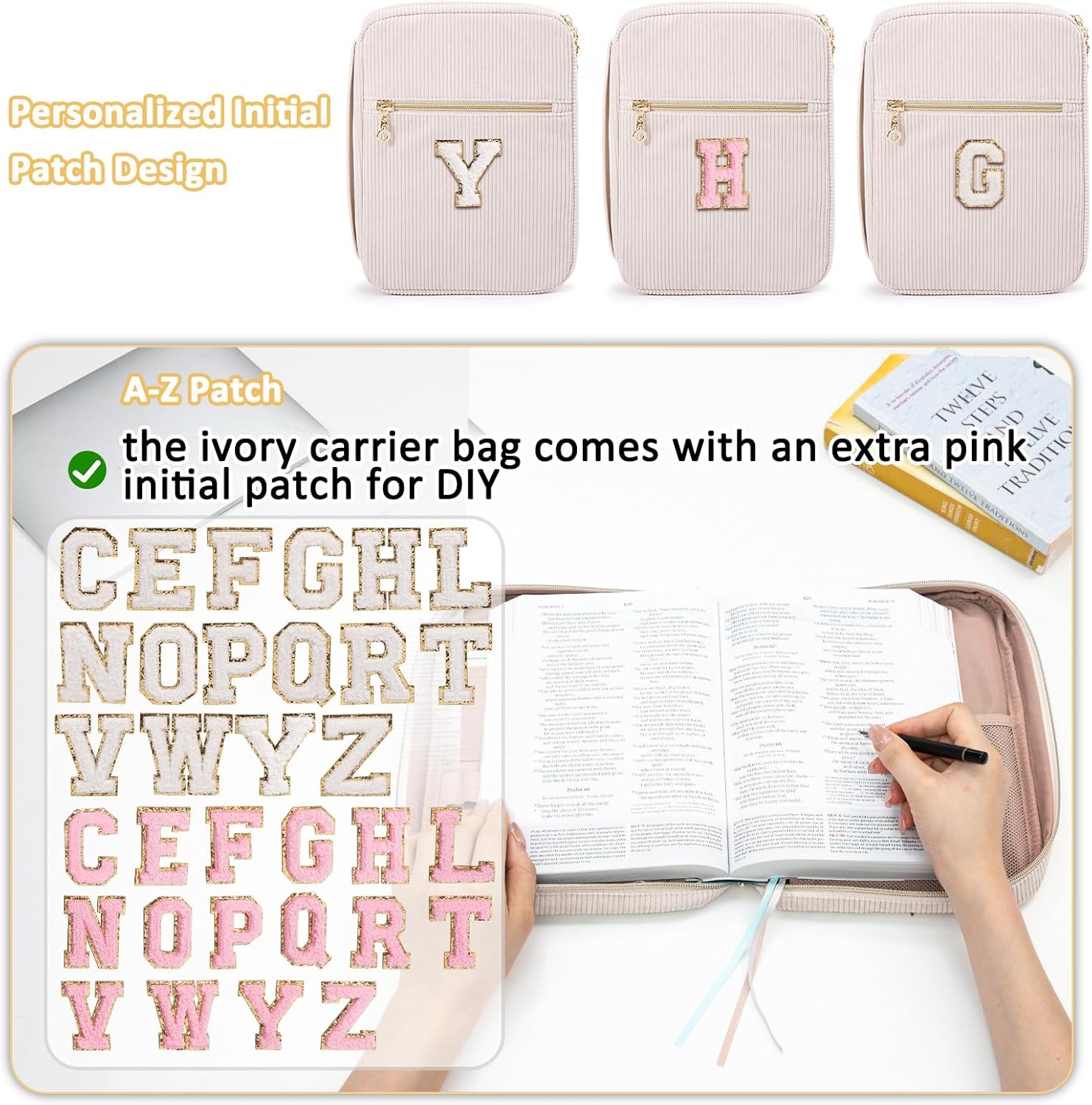 Bible Cover for Women, Initial Personalized Bible Gift - Bible Case for Men - Bible Holder - Bible Bag - Bible Carrier - Bible Carrying Case with Pockets for Bible Study Suppliers, Bible Accessories 180 81olbqA9PvL. AC SL1500 - northernschoolofshiatsu.co.uk