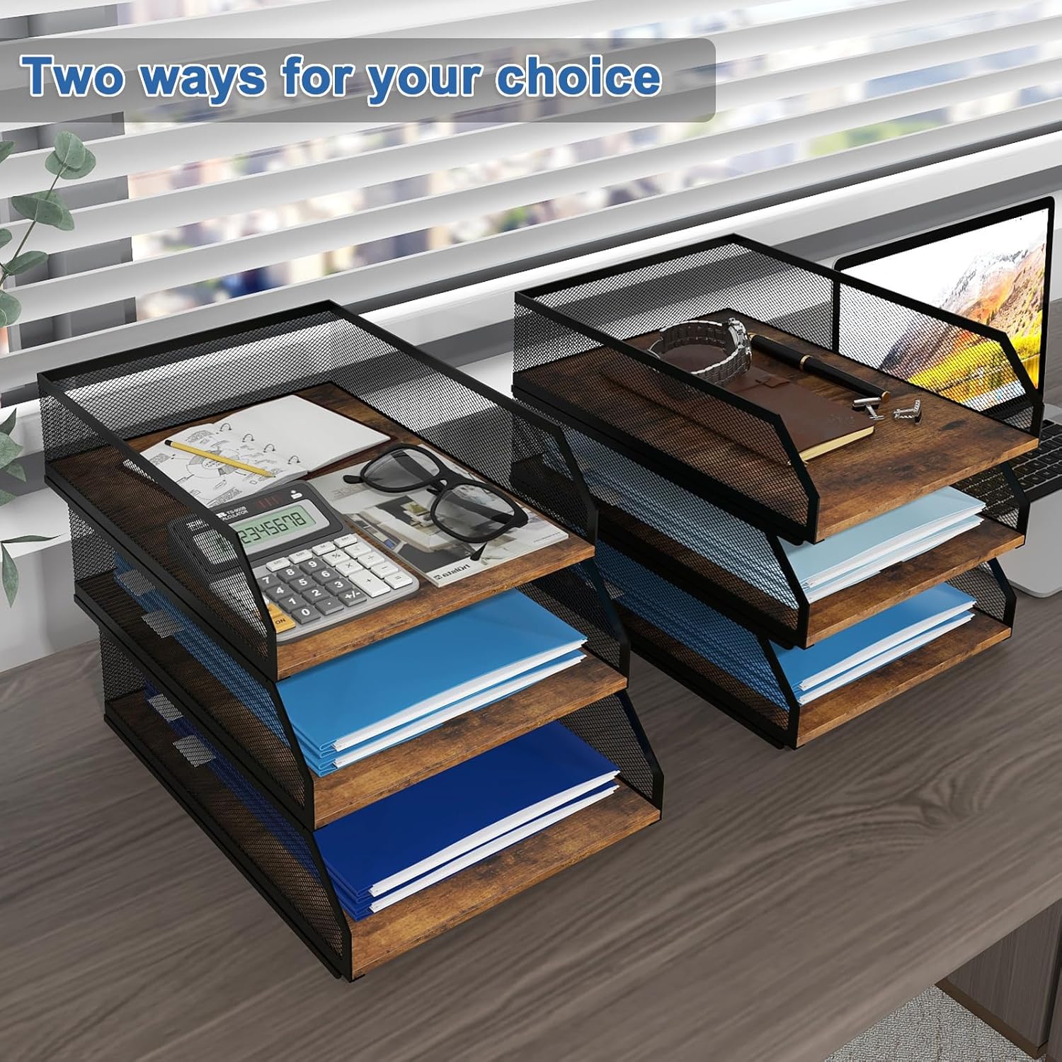Natwind 3-Tier Stackable Paper Tray, Metal Mesh Desktop Organizer, Wood Board Paper Sorter, Letter Trays,File Document Storage Rack for for Home, Office, School (Retro) 12 81omDqlZ8KL. AC SL1500 - northernschoolofshiatsu.co.uk