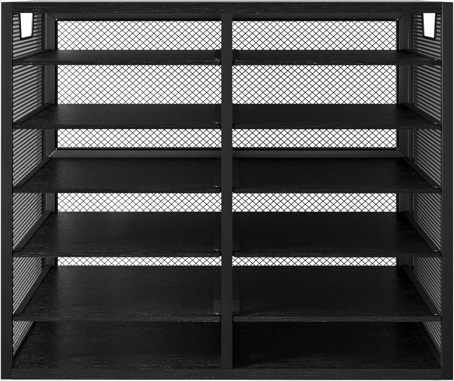 Letter Size Paper Organizer, Metal Literature Organizer, Sturdy Mail Storage Organizer, Desktop Organizer for Storage, Magazine Organizer Keep Desktop Clean, 12 Compartments, Black 24 81opoaW d1L. AC SL1500 - northernschoolofshiatsu.co.uk