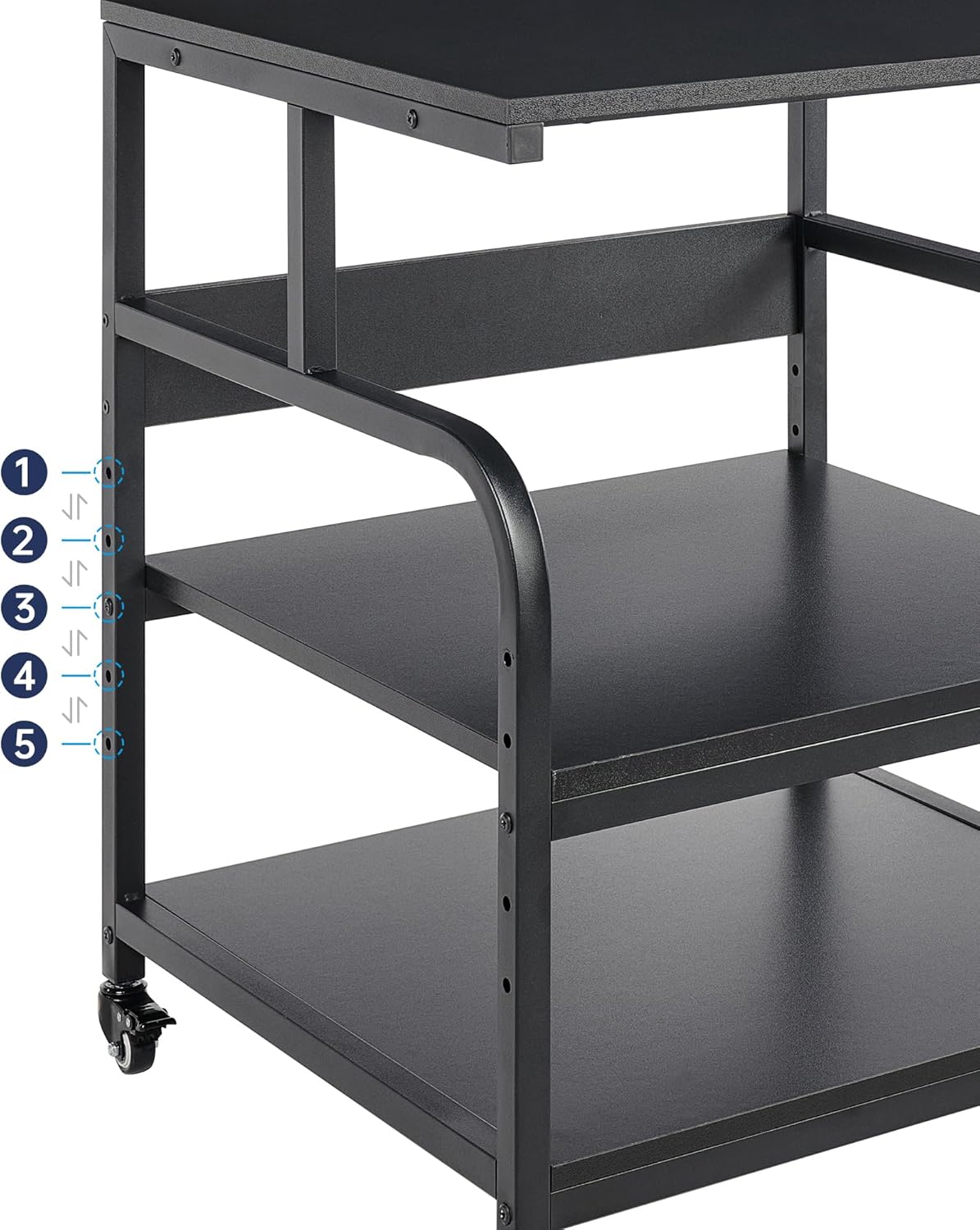 Large Printer Stand Table 23.6 x18.9 x 30 Inches with Height Adjustable Storage Shelf, 3 Tier Rolling Printer Cart with Wheels for Home Office, Gray 31 81ovVw8ufdL. AC SL1500 - northernschoolofshiatsu.co.uk