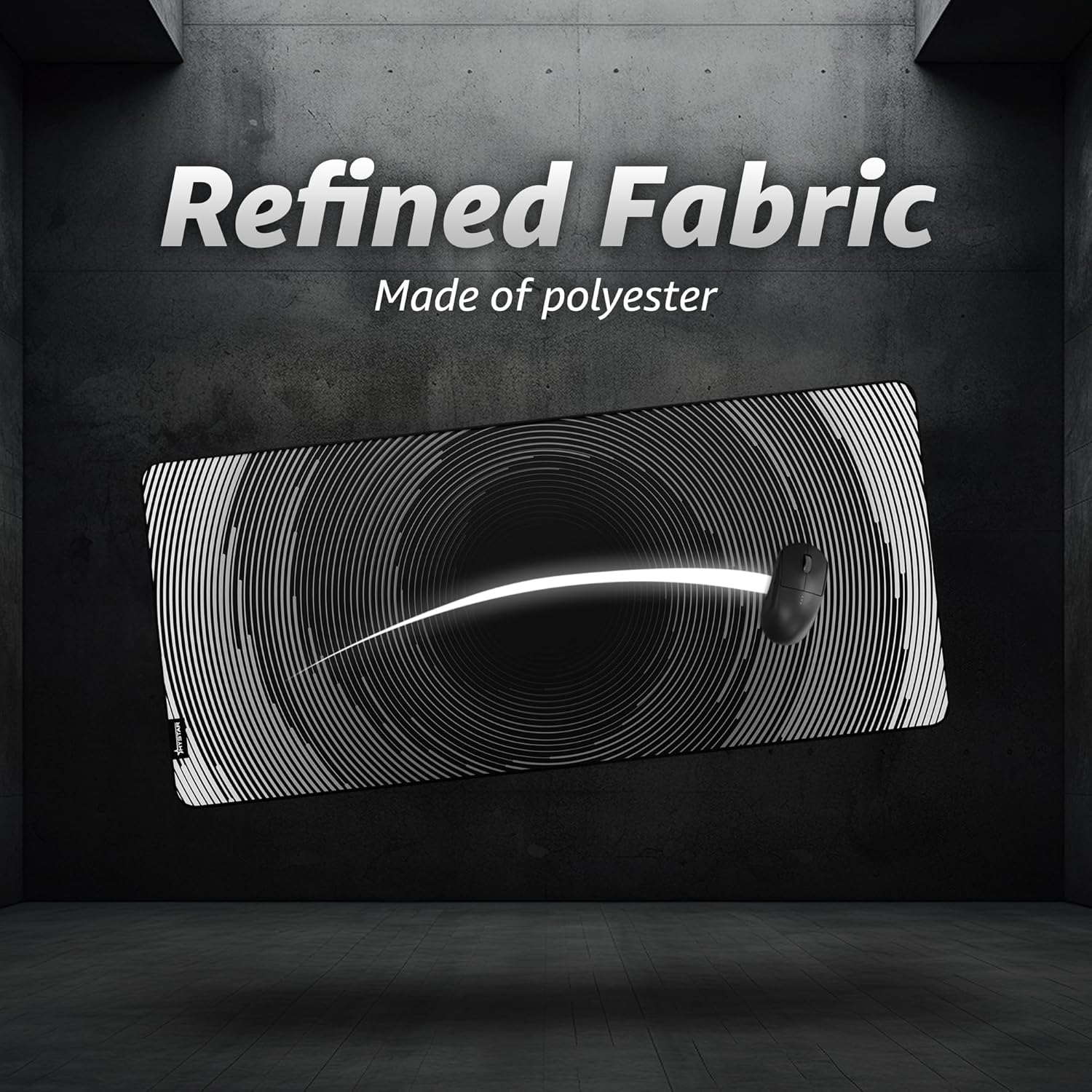 Hystar® Extended Gaming Mouse Pad | XXL 36" x 16" | 5mm Thick, Waterproof Surface, Smooth Polyester Fabric, and Natural Rubber Base | Abyss 3 81pM - northernschoolofshiatsu.co.uk