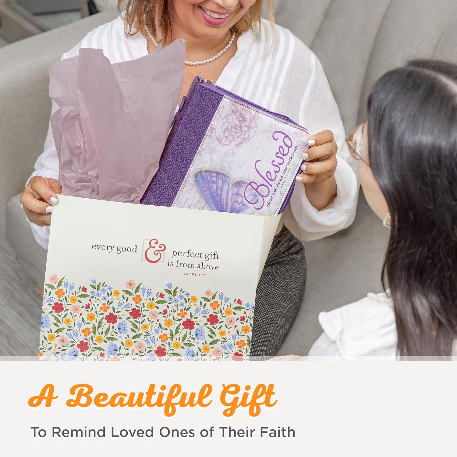Christian Art Gifts Women's Fashion Bible Cover Blessed Butterfly Jeremiah 17:7, Purple Floral Faux Leather, Medium 8 81pRaUPQRkL. AC SL1500 - northernschoolofshiatsu.co.uk