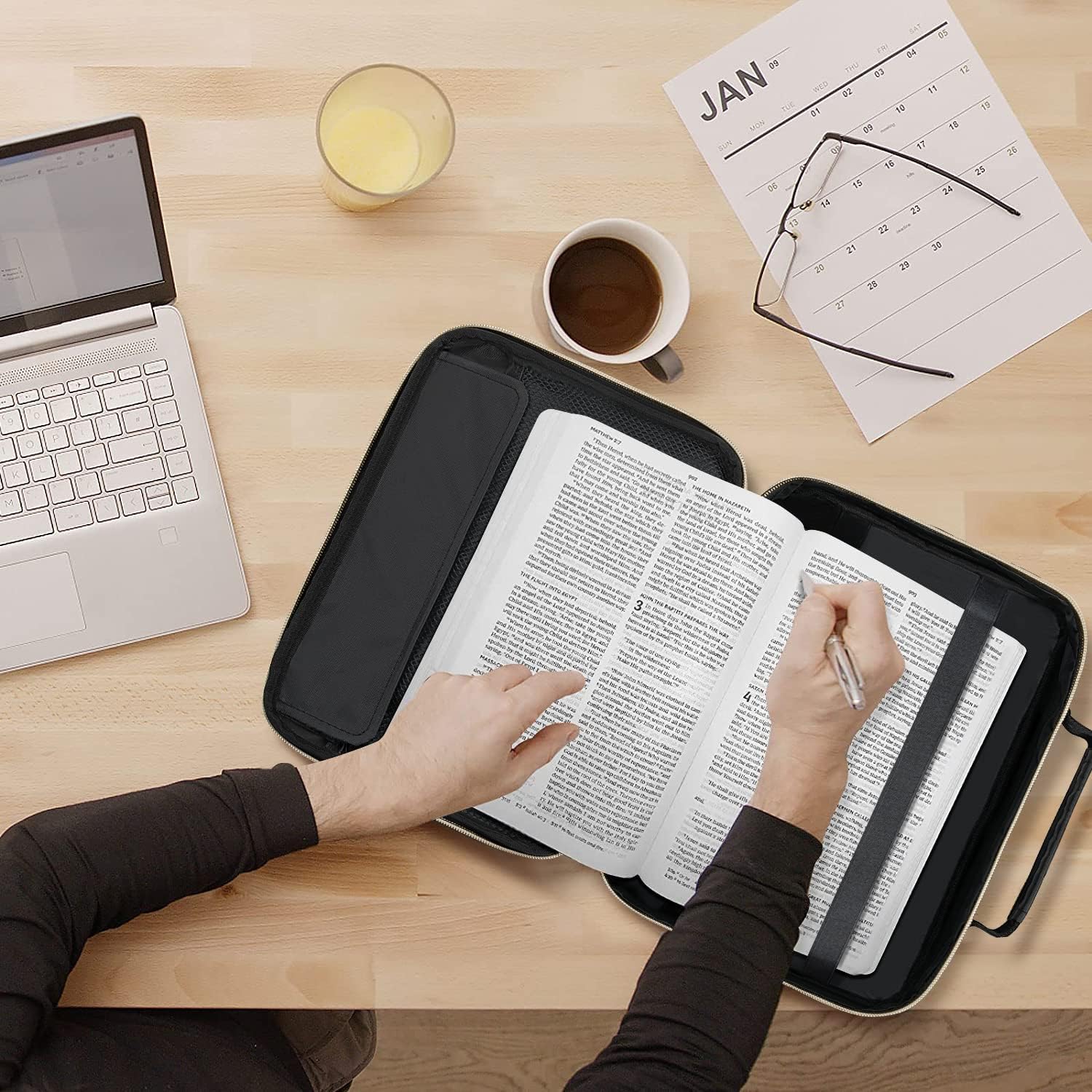 HAWGON Bible Cover for Women - Bible Case for Men,Multi-Functional Carrying Organizer,Large Book Case,Bible Study Supplies with Detachable Pen Slots for Church, Office, Travel(Black) 6 81q4FyKVcoL. AC SL1500 - northernschoolofshiatsu.co.uk