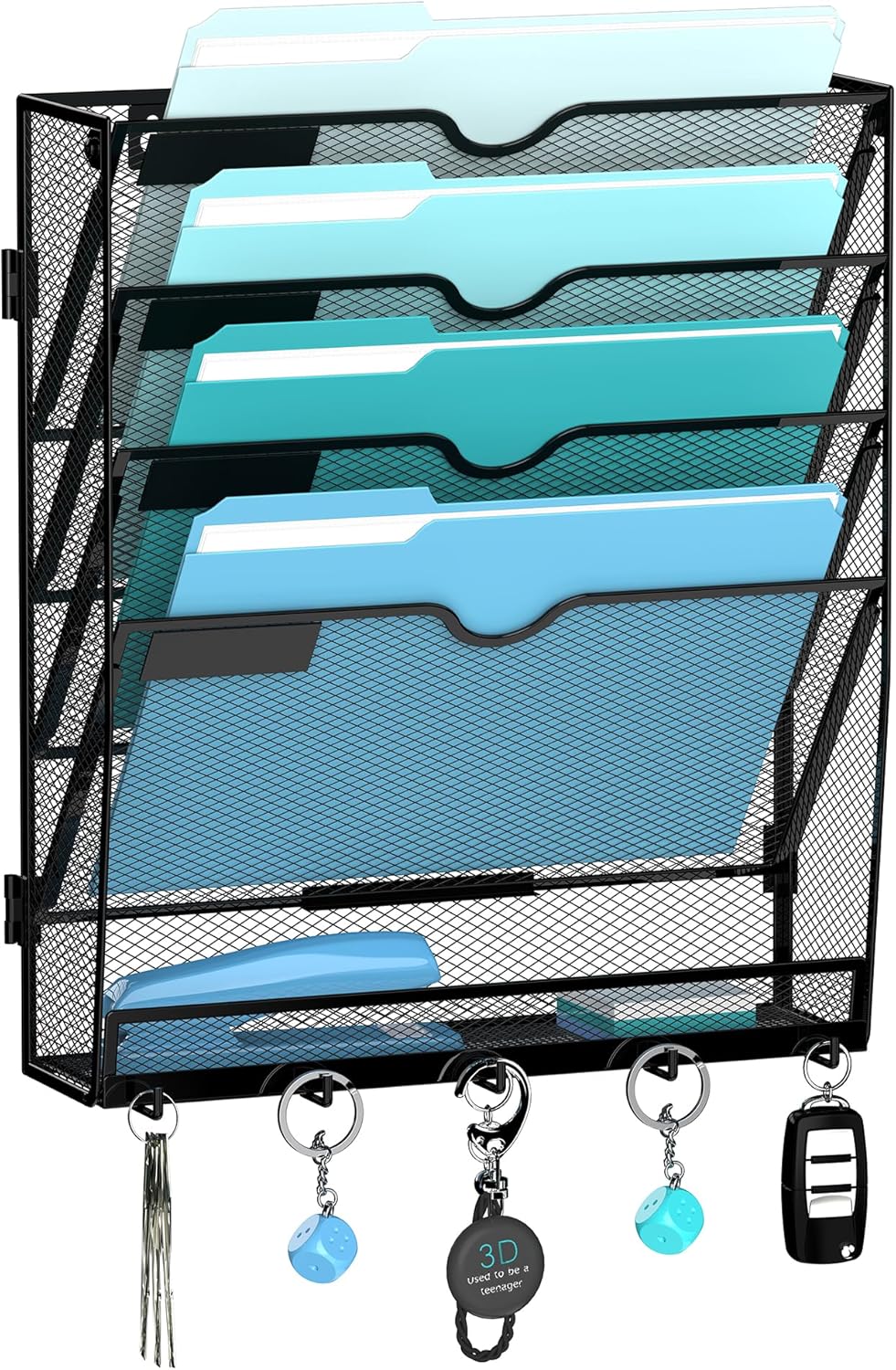 5-Tier Hanging Wall File Organizer with 5 Hooks, Wall File Holder with Labels, Vertical Wall Mount Mail Organizer for Papers, Folders, Magazines, Office Organization, Assembly Needed, Black 1 81qd9XLvdcL. AC SL1500 - northernschoolofshiatsu.co.uk