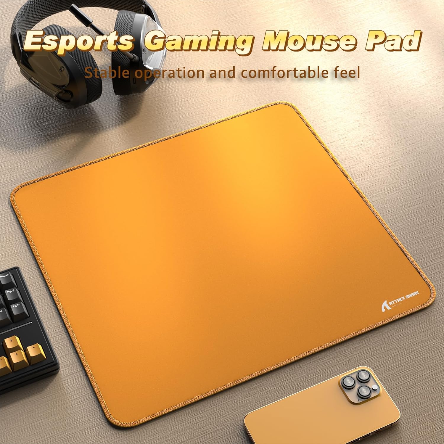 ATTACK SHARK CM02 Gaming Mouse Pad for Esports Speed Waterproof Surface Stitched Edges and Anti-Slip Rubber Base Laminate Laminate 17.72” x 15.75” x 0.16” Orange 2 81qe5Oe1VJL. AC SL1500 - northernschoolofshiatsu.co.uk