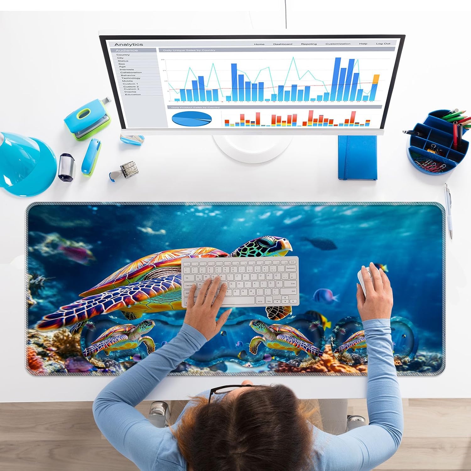 Keyboard Wrist Rest Set,Memory Foam Wrist Support Mouse Pad,31.5"x11.8" Desk Mat for Comfortable Typing & Pain Relief,Non-Slip Base for Office & Home Use - Abstract Flower 14 81qk02ap9tL. AC SL1500 - northernschoolofshiatsu.co.uk