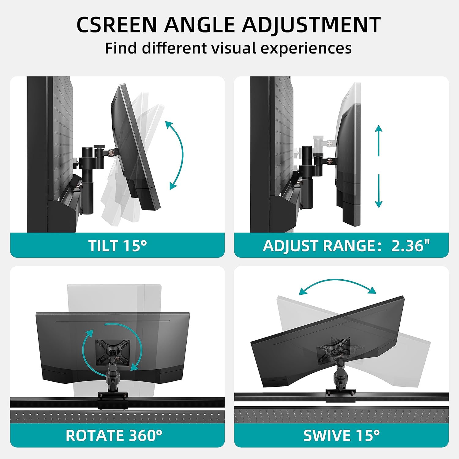 EUREKA ERGONOMIC Pegboard with Dual Monitor Stand,Steel Pegboard for Desk,Computer Accessories for Office, Privacy Panel for Gaming Desk, 4 Accessories Modular Hanging,43 x 34inch, Black 4 81qw y IgCL. AC SL1500 - northernschoolofshiatsu.co.uk