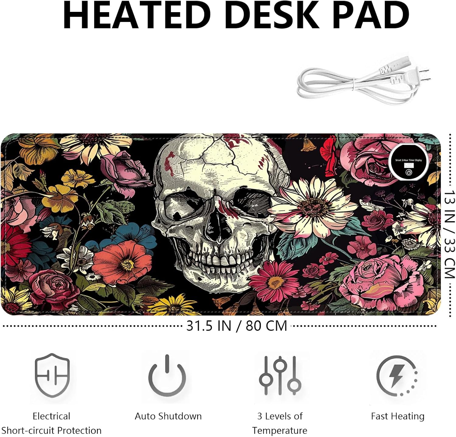 Heated Mouse Pad with 3 Levels Heated & 3 Hours Auto Shut-Off Mouse Pad for Warming Hands in Office Home, 31.5" x 13"Large Safe Desk Mat Hand Warmer,Purple Flying Dragon 10 81r u6OY27L. AC SL1500 - northernschoolofshiatsu.co.uk
