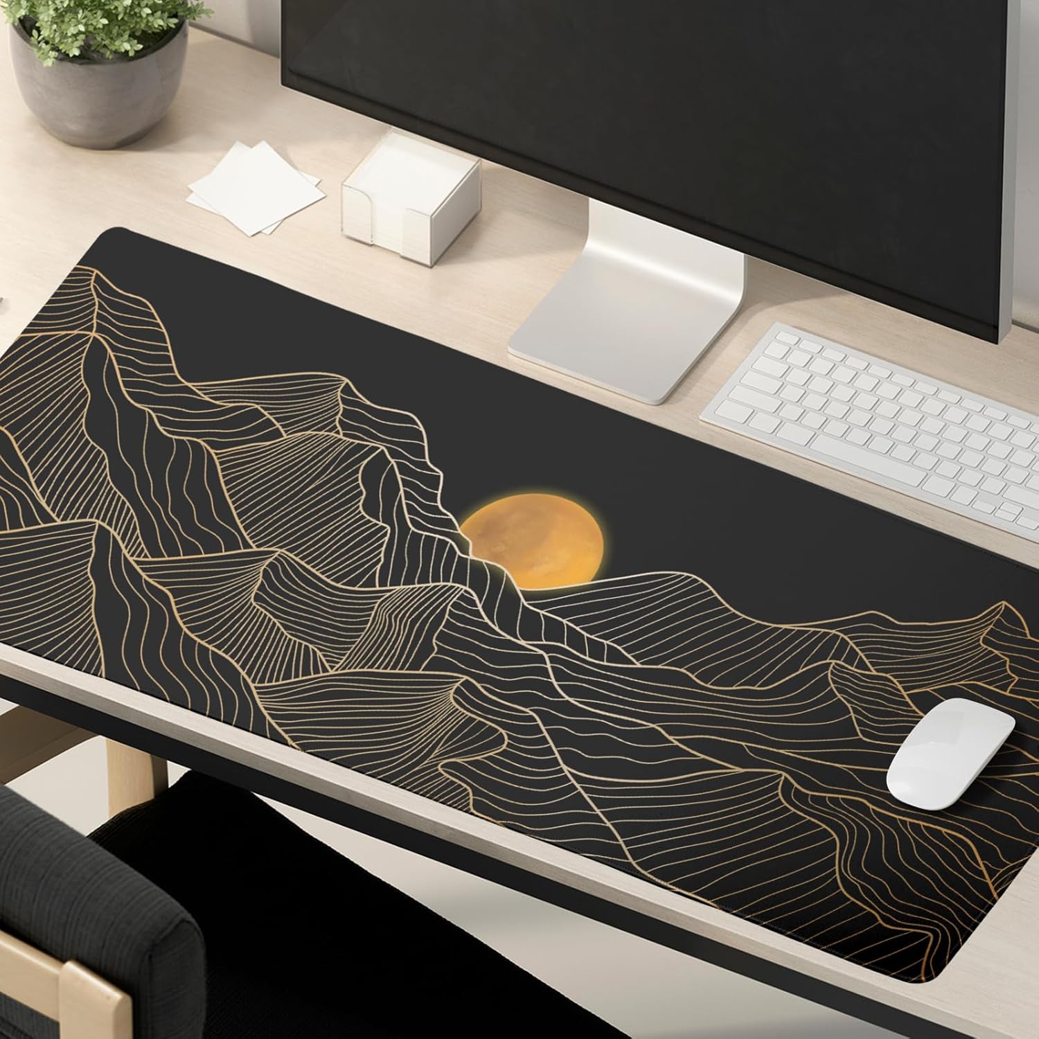 Black and White Mouse Pad 31.5”x11.8” Geometric Design Extended Large Mousepad Keyboard Mouse Mat Desk Pad Non-Slip Rubber Base Stitched Edge Large XXL Mousepad for Gaming Laptop Computer Desktop 51 81r7j1f3oQL. AC SL1500 - northernschoolofshiatsu.co.uk