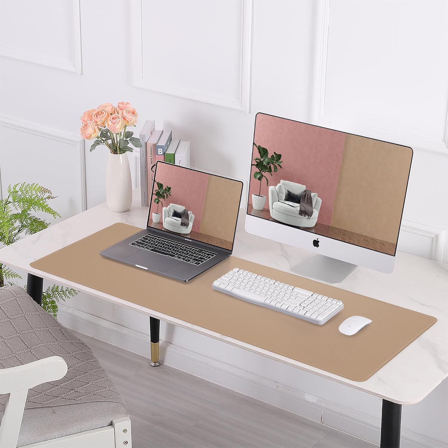 Large Desk Mat 47.2" x 17" Leather Desk Pad Protector with Natural Cork & PU Leather, Non-Slip Office Desk Mat, Large Mouse Pad, Waterproof Desk Blotter pad for Office&Home(Black) 329 81rV mBfHuL. AC SL1500 - northernschoolofshiatsu.co.uk