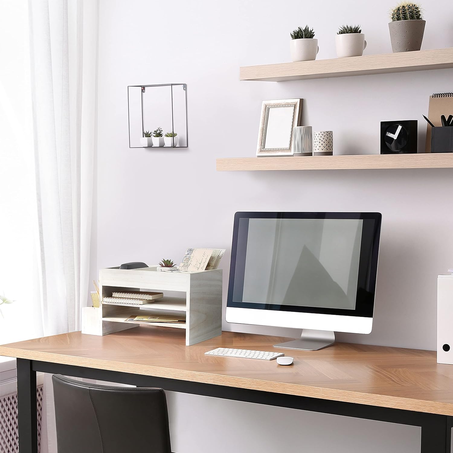 Elegant Designs HG1021-WWH Home Office Wood Tiered Organizer with Storage Cubbies and Letter Tray Desk Caddy, White Wash 5 81rbUk4km3L. AC SL1500 - northernschoolofshiatsu.co.uk