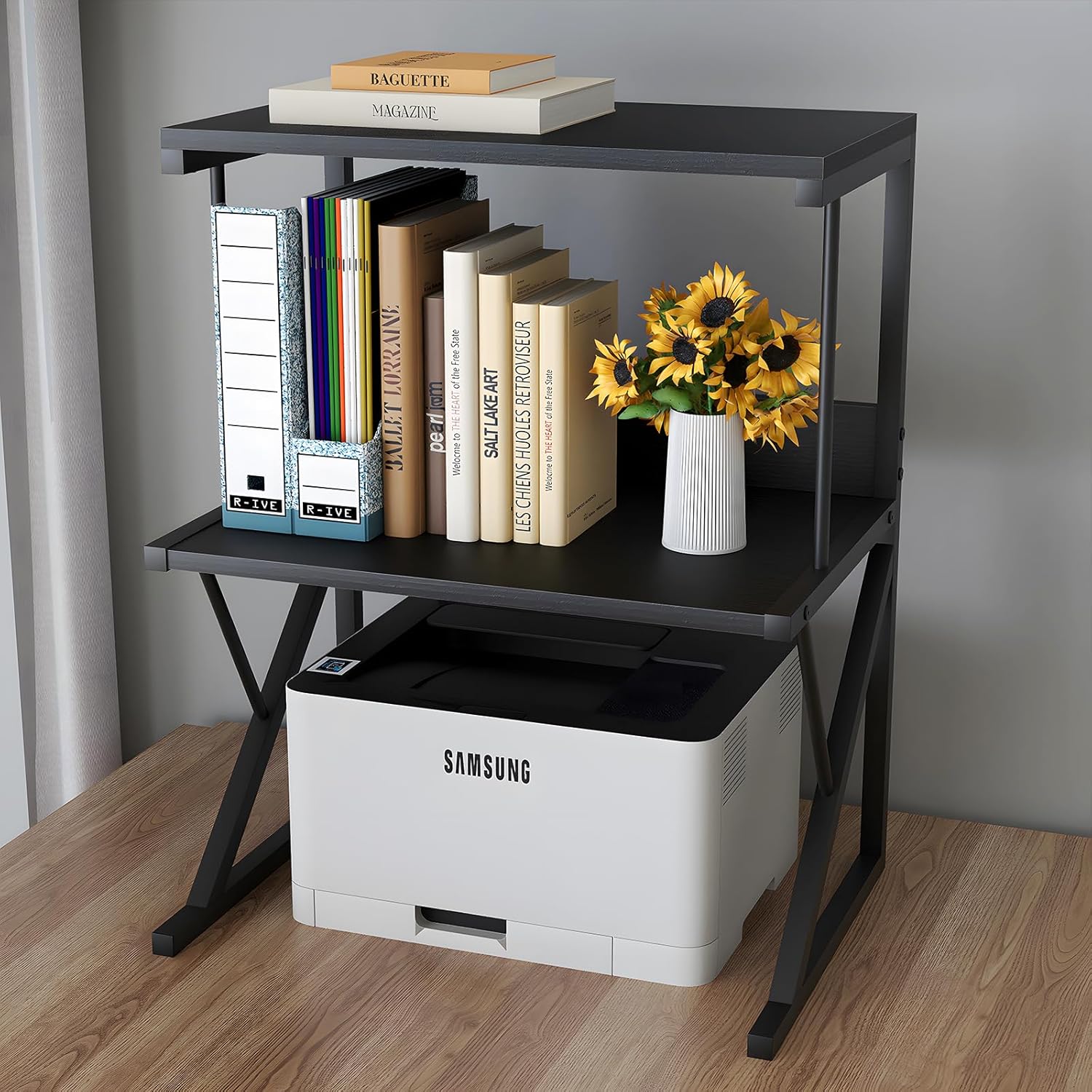 aboxoo Printer Stand for Desk, Desktop Printer Shelf Large 3-Tier Multi-Purpose Office Organization Shelves for Home Office, Rustic Brown 1 81s+IZSTWSL. AC SL1500 - northernschoolofshiatsu.co.uk