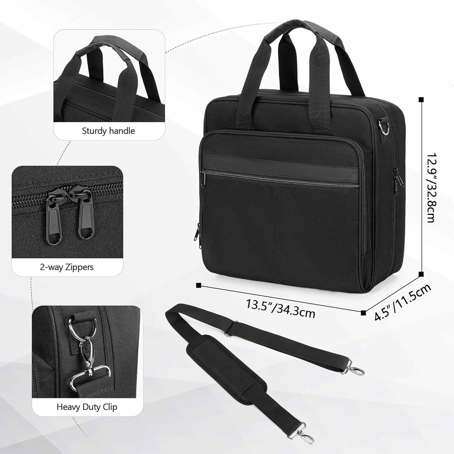 3 Ring Zipper Binder, 2 Inch Ring Binder Bag with Strap and 500 Sheet Capacity, Fits for 13" Laptop, Black (Patent Design) 3 81t9u1IdWIL. AC SL1500 - northernschoolofshiatsu.co.uk