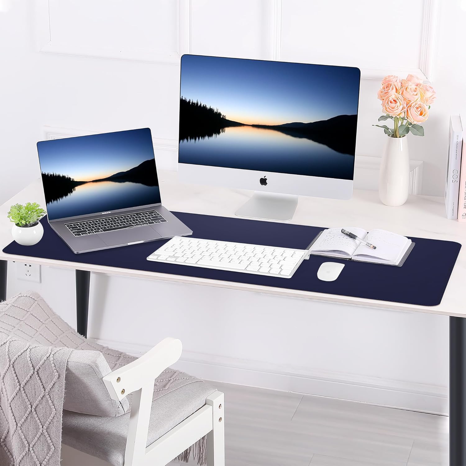 Large Desk Mat 47.2" x 17" Leather Desk Pad Protector with Natural Cork & PU Leather, Non-Slip Office Desk Mat, Large Mouse Pad, Waterproof Desk Blotter pad for Office&Home(Black) 31 81tDHA0rMuL. AC SL1500 - northernschoolofshiatsu.co.uk